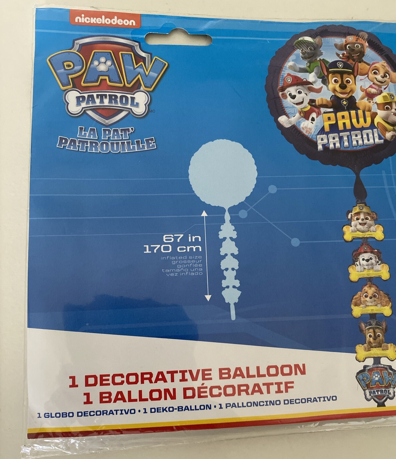 Paw Patrol Air Walker Ballon 67” Tall New