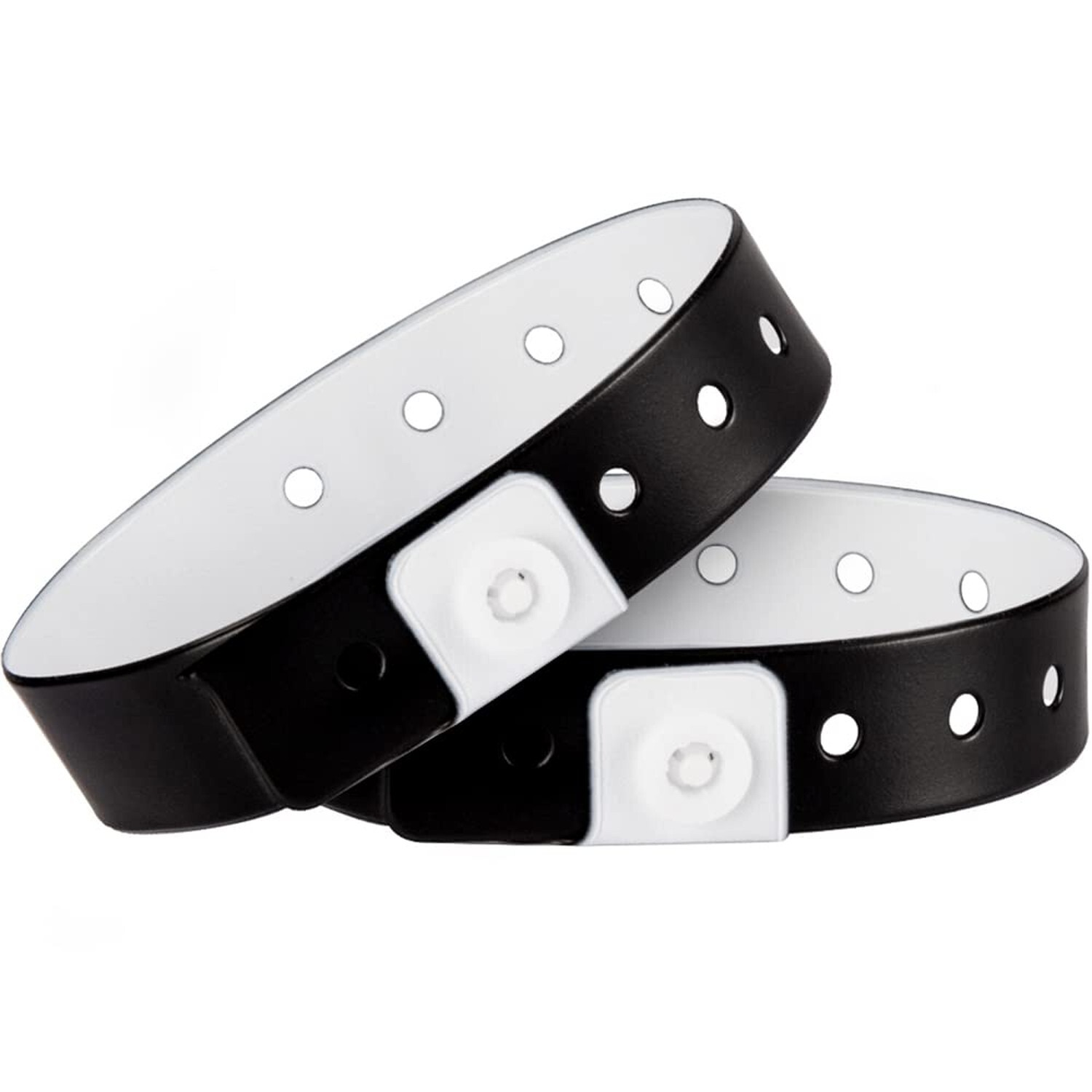 Ouchan Plastic Wristbands Black – 100 Pack Wristbands for Events Club Music M…