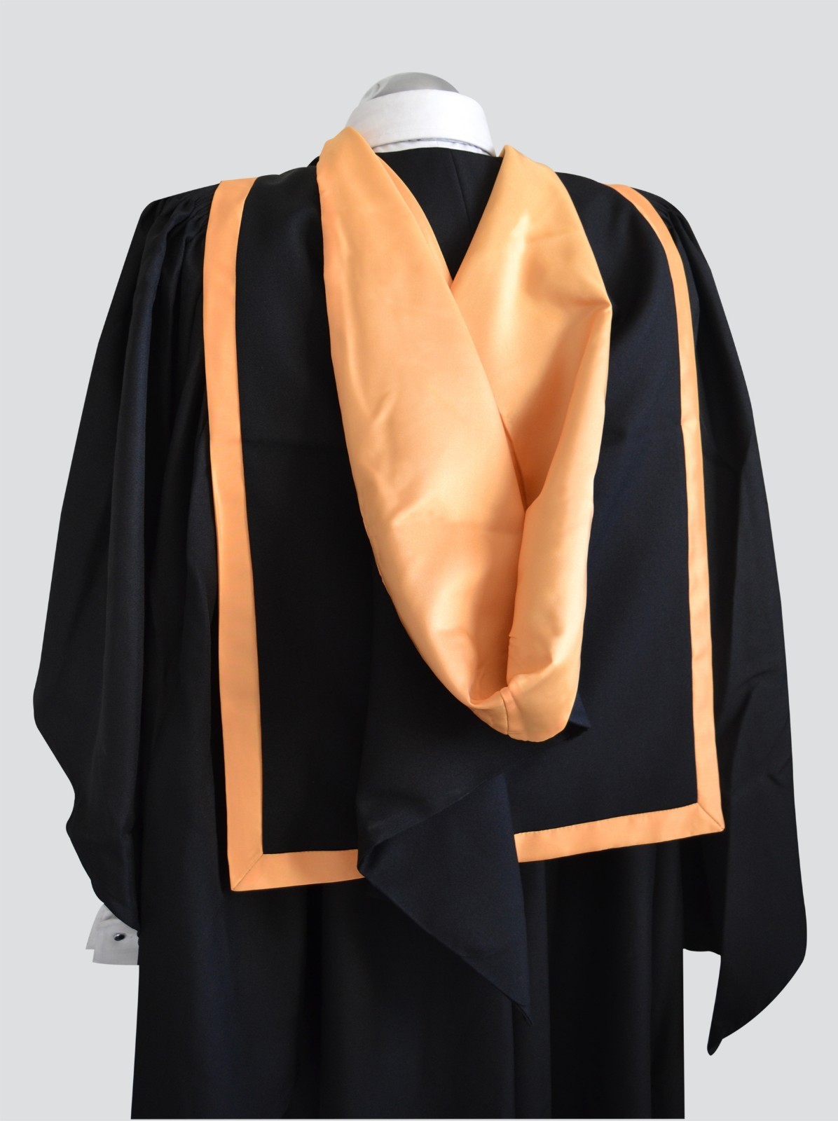 Graduation Gown And Full Hood Set University Bachelor Academic Fluted Robe