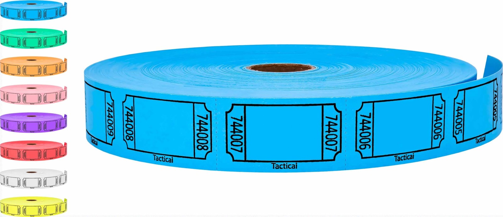 2000 Raffle Tickets, Blank, Blue (1 of 8 Colors), Single Roll, Ticket for Eve…