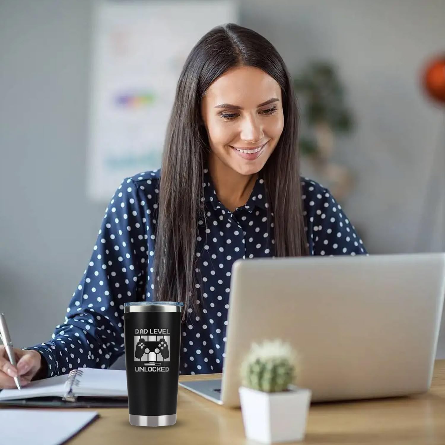 Dad Level Unlocked Tumbler 20 oz – New Dad Gifts First Time – Promoted To Dad…