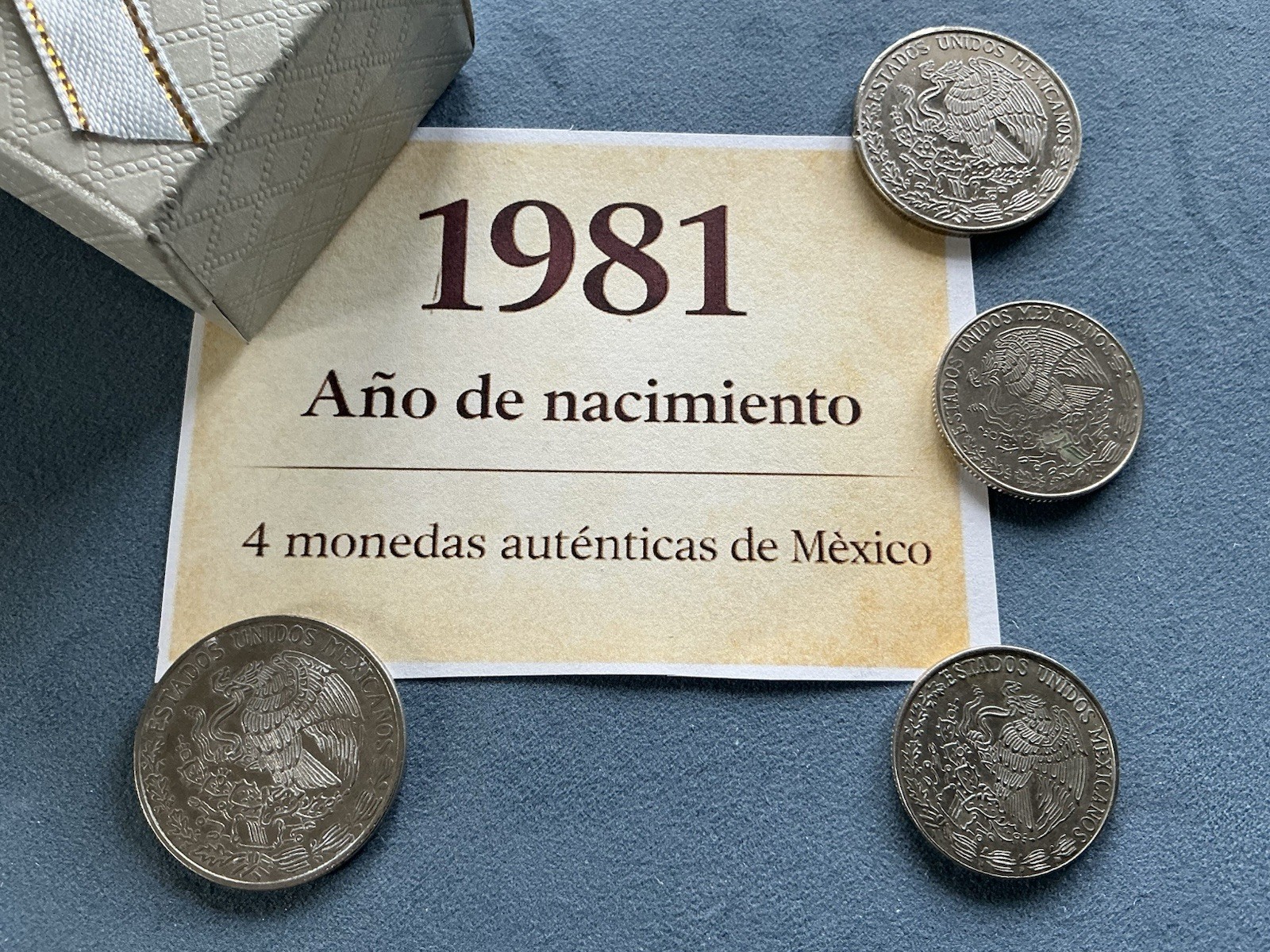Regalo de Cumpleaños 1981 – 4 Monedas de México – Año de Nacimiento – Birthday