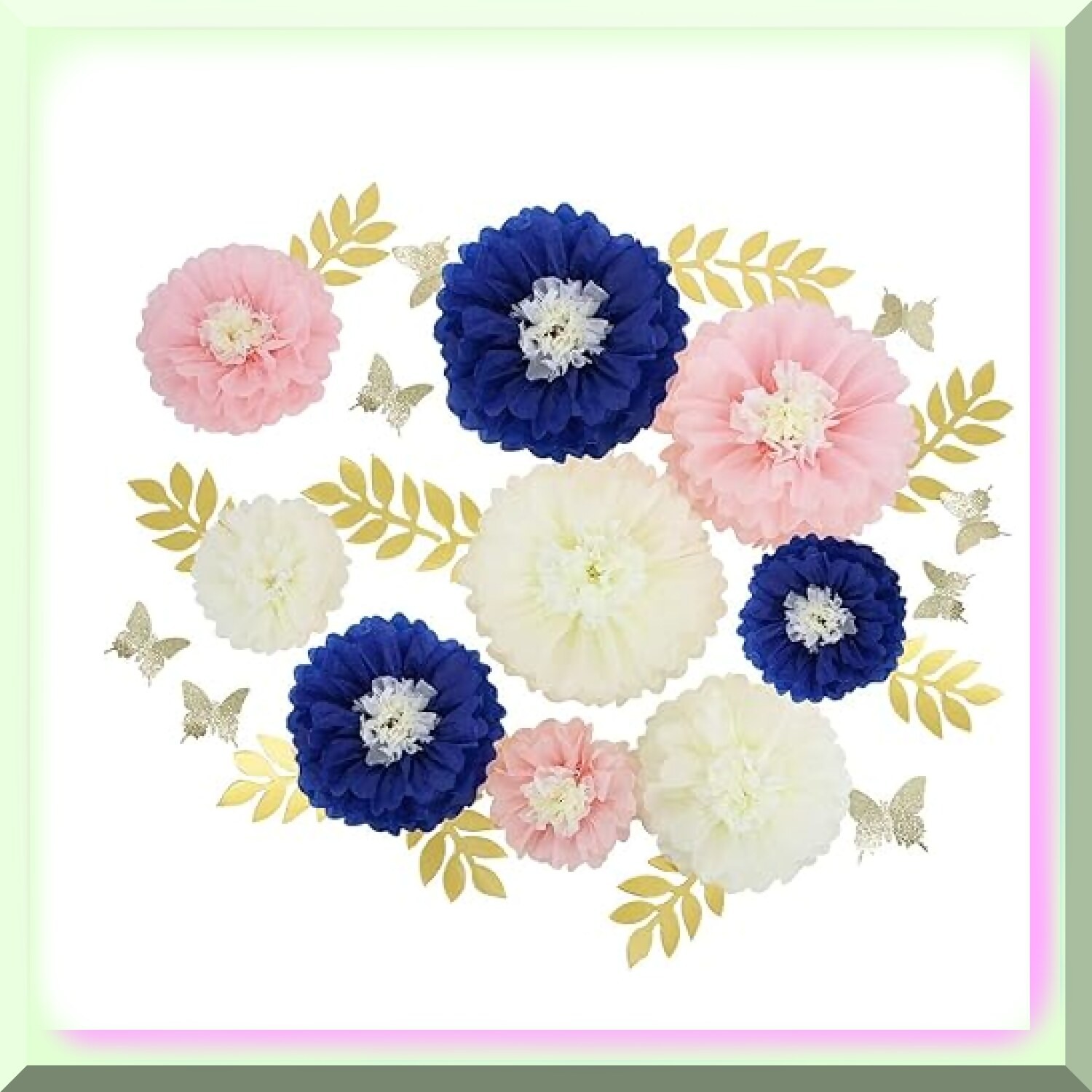DIY Paper Flower Set for Bridal Shower Decorations