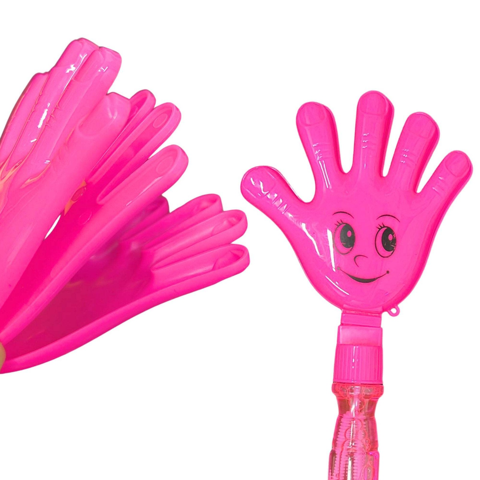 10″ Bubble Emoji Hand Stick Wind with Whistle at Bottom: 1 Pack
