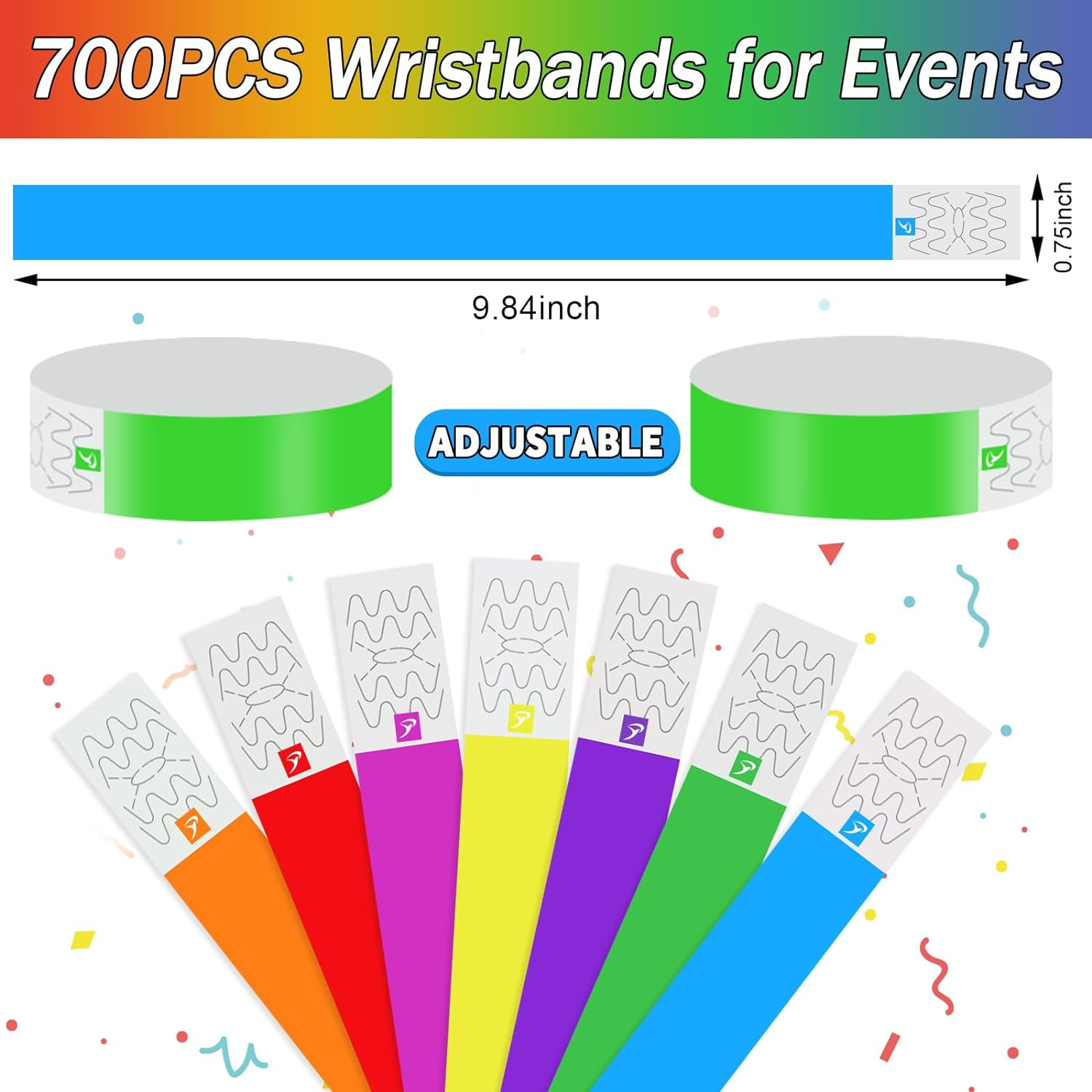 Pulseras para eventos – 700 unidades de pulseras de neón impermeables