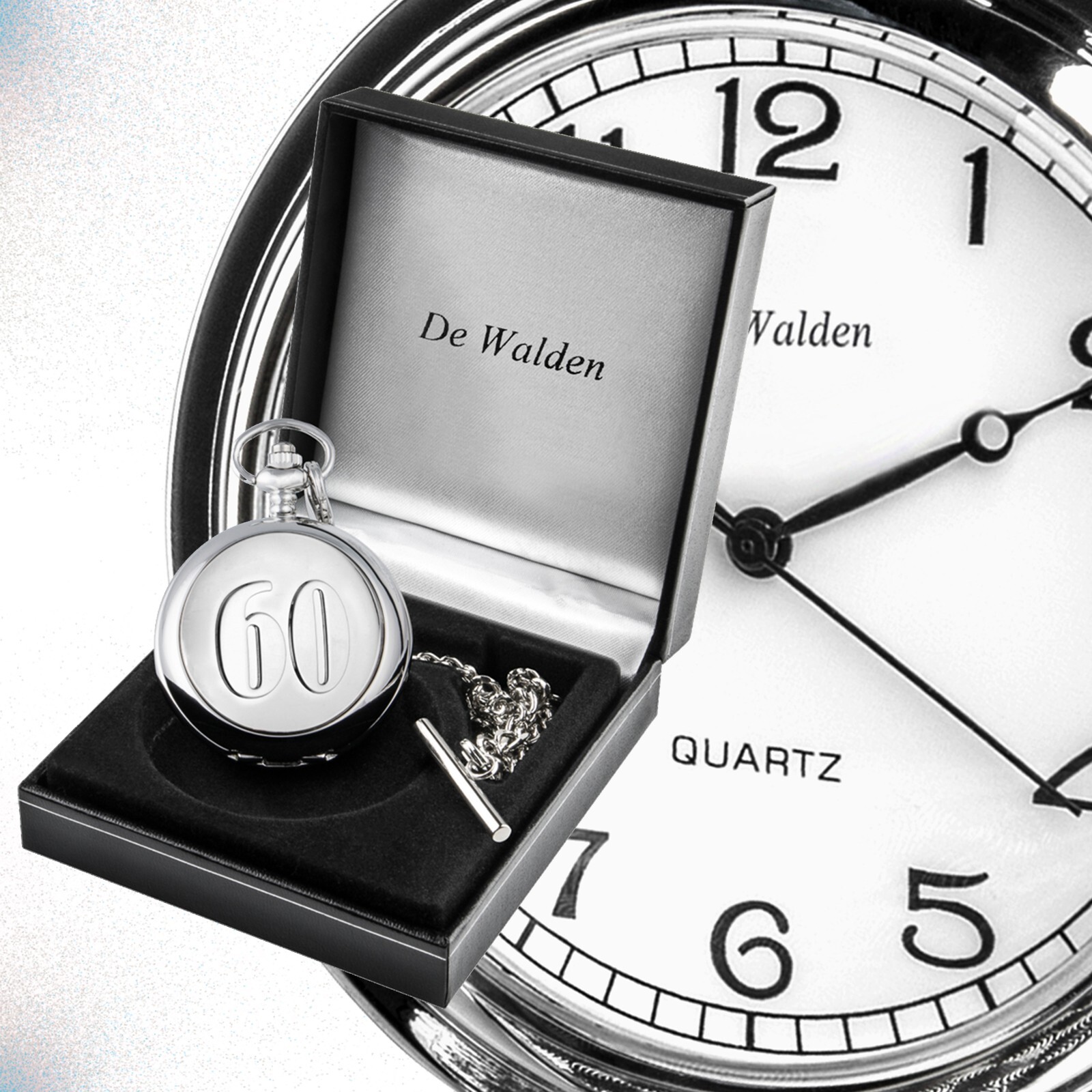 60th Diamond Wedding Anniversary Gift Engraved Pocket Watch 60 Years Sixty Gifts