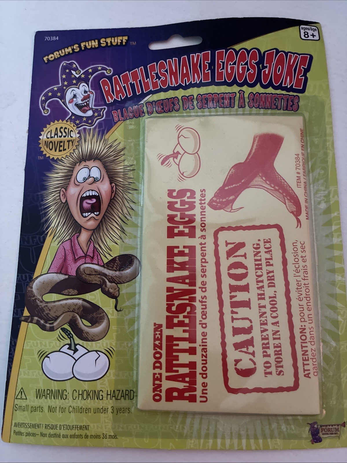1 RATTLESNAKE EGGS JOKE Envelope – GIFT GIVING RETAIL PACK – Trick Prank Gag