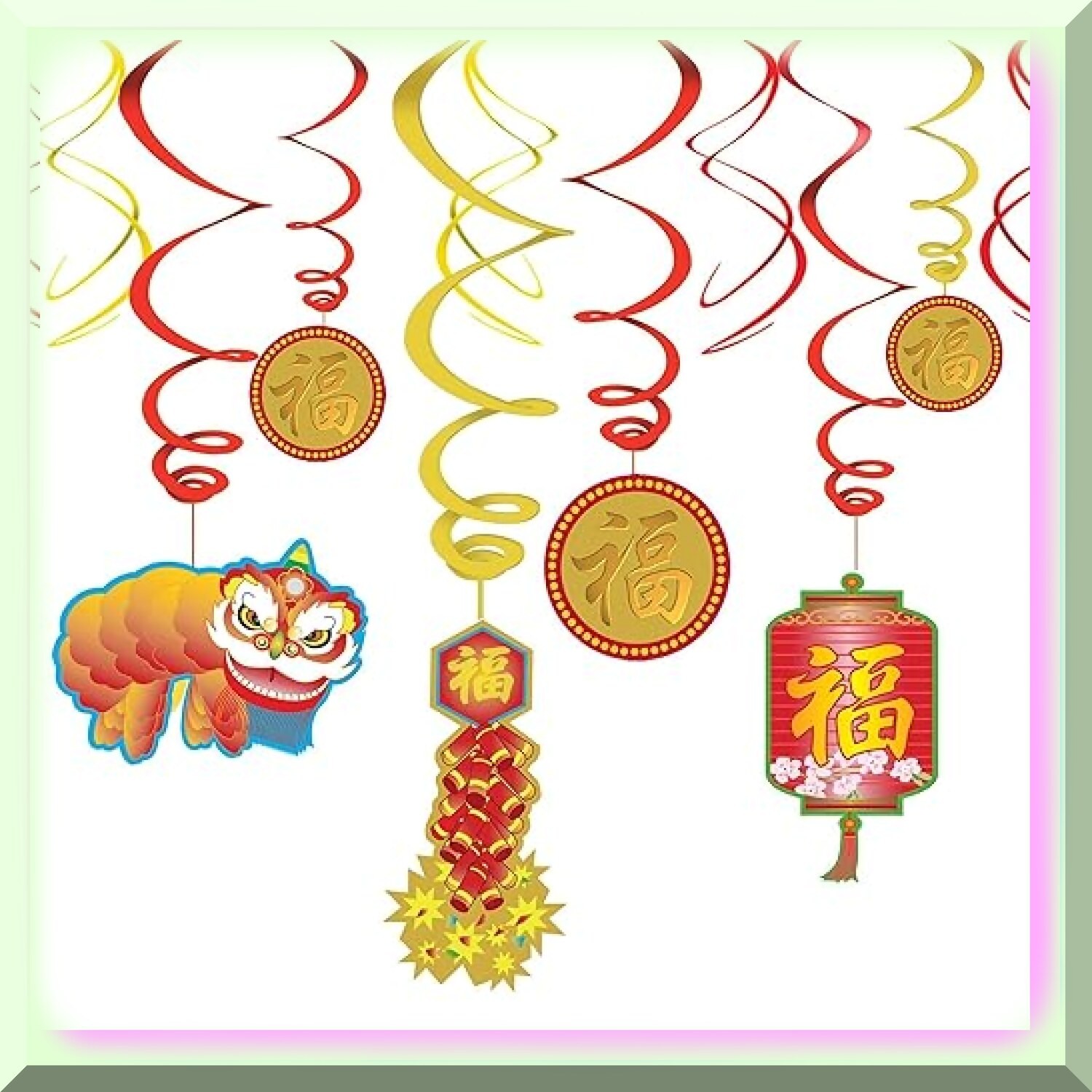 Lunar Bliss Hanging Swirl Decorations 12 Pack