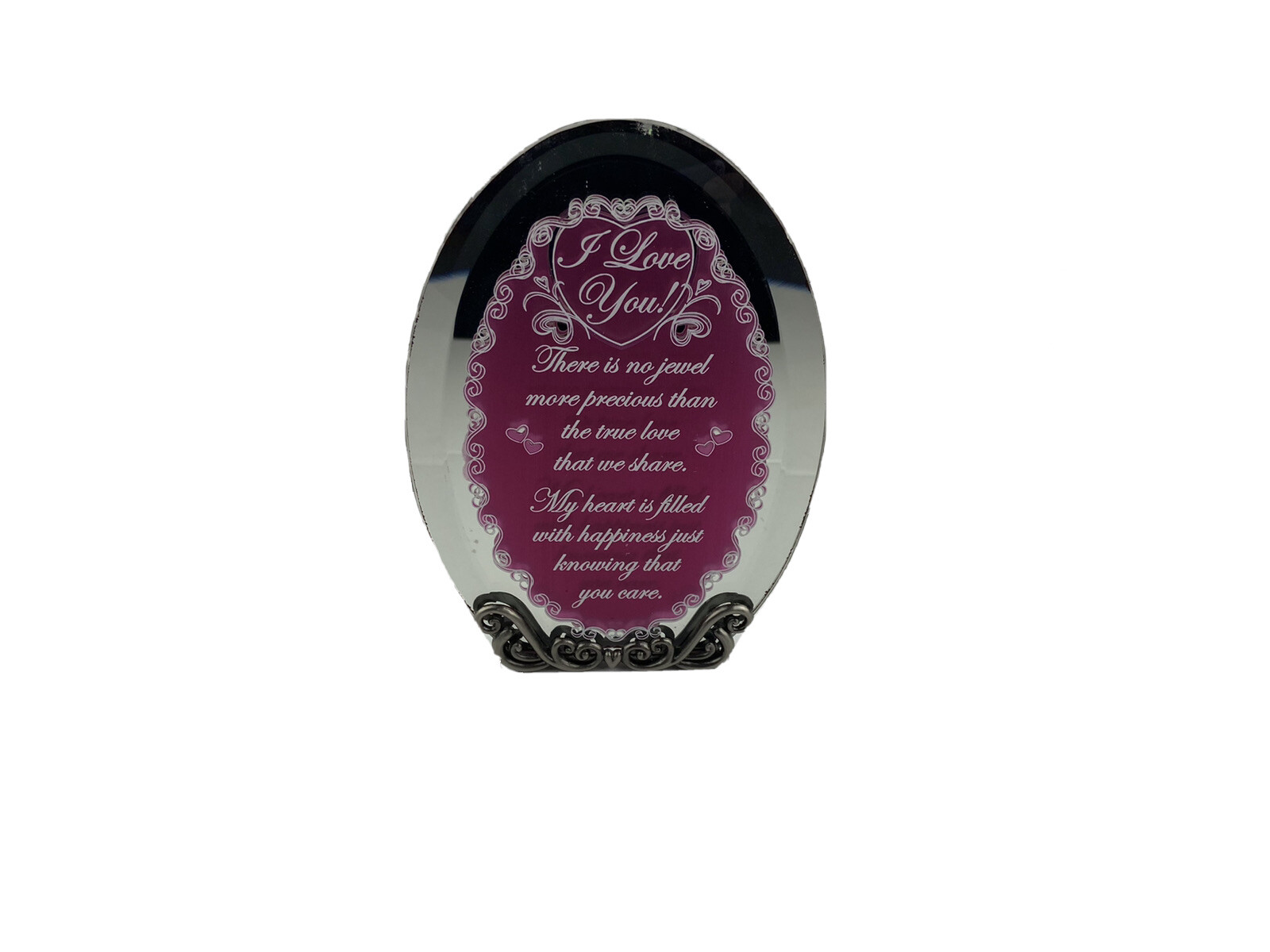 I Love You mirror stand Christmas Gift for Her I love you Only for Heart Pink
