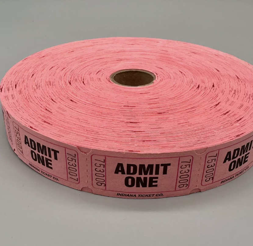 Admit One Tickets 1 Roll of 2000 Carnival Fun Fair Festival party Raffle bingo