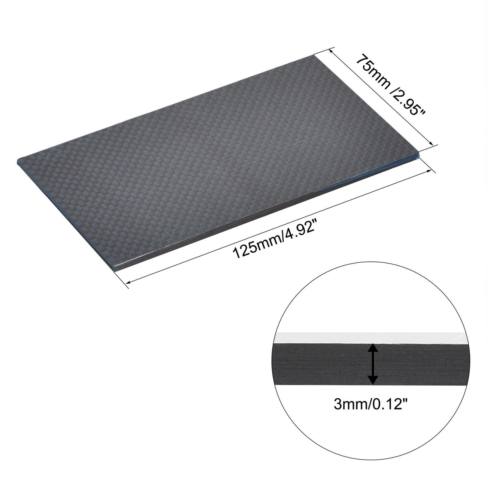 Carbon Fiber Sheets Panels 125mm x 75mm x 3mm (Normal Gloss)