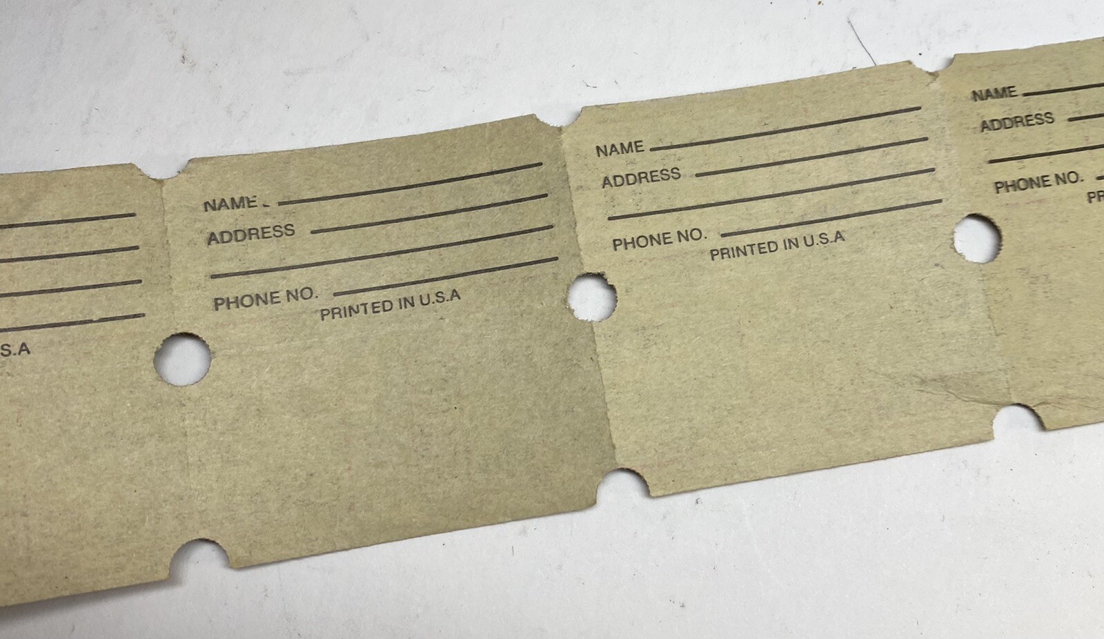 Raffle Tickets Double Stub Roll of Used Fund Raiser Festival Indiana USA