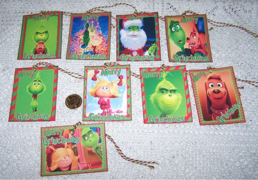 9-Christmas-Grinch-Holiday-Handmade-Supplies-Linen Cardstock-Gift-Hang-Tags
