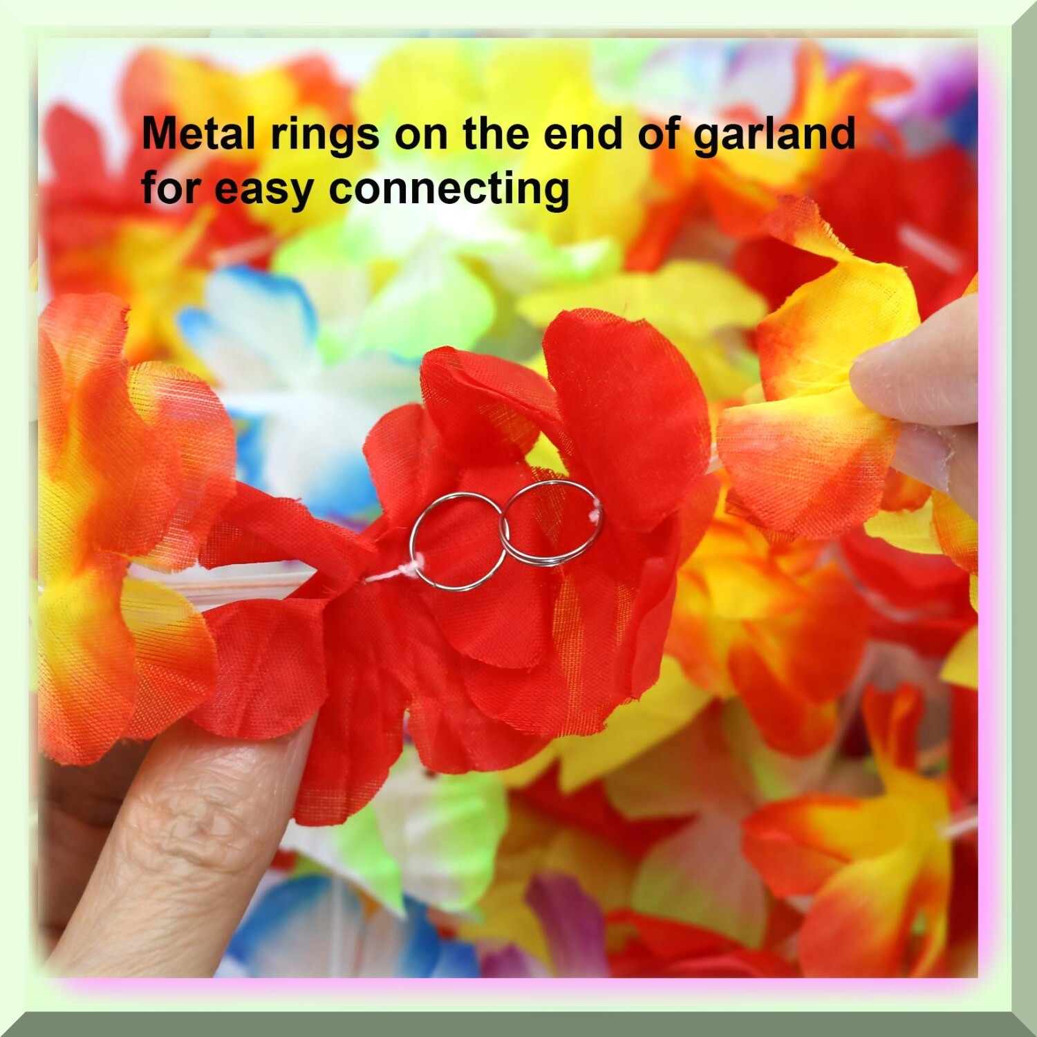 72ft Tropical Floral Lei Garland for Party Decor