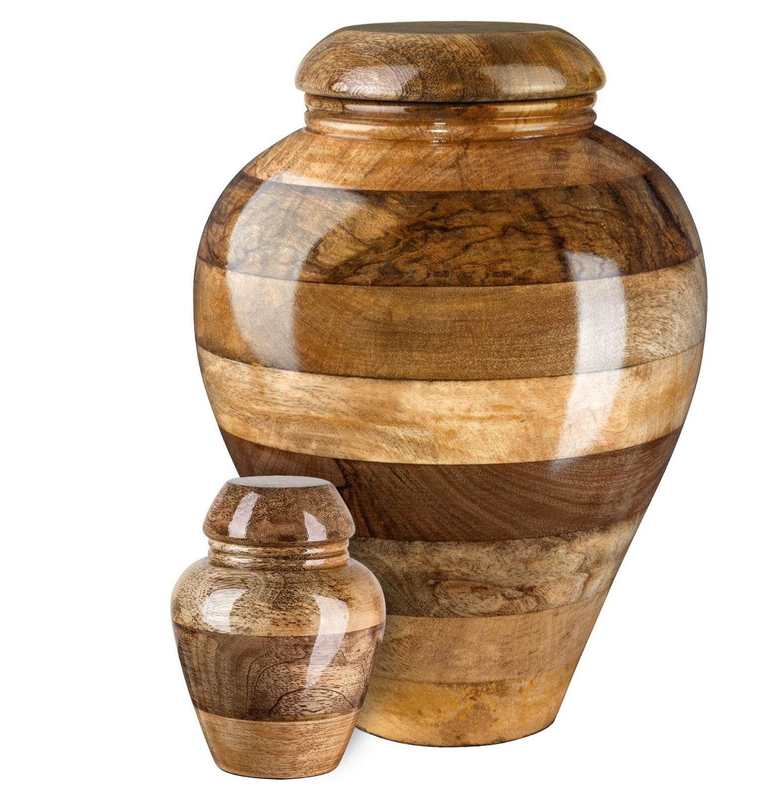 Stunning and very special wooden mango Human Cremation urn for ashes or Pet Urn