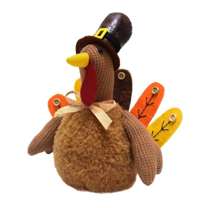 Thanksgiving Turkey Decorative Figurine Ornament Seasonal Tabletop Decoration