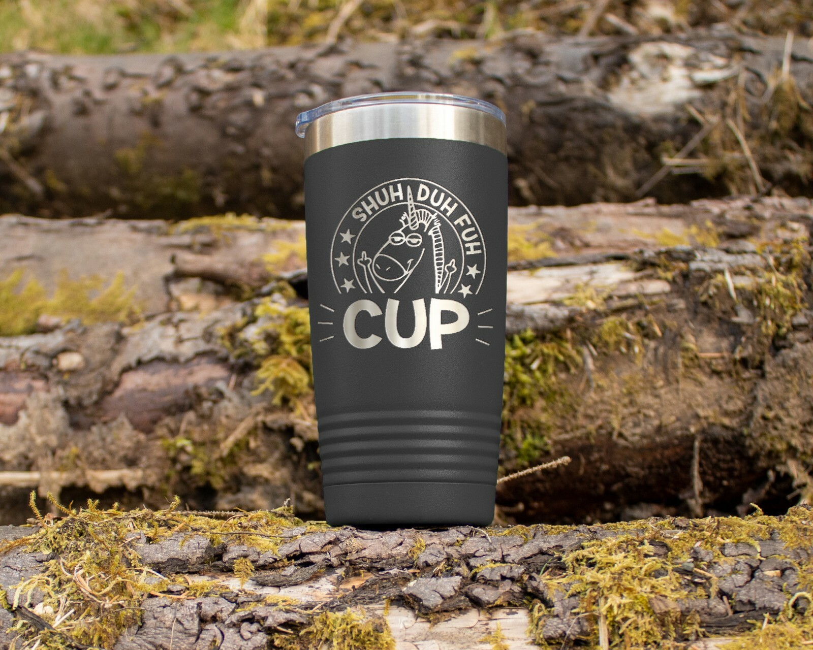 Coffee Tumbler SHUH DUH FUH CUP Funny 20oz Stainless Steel Travel Tumbler -Black
