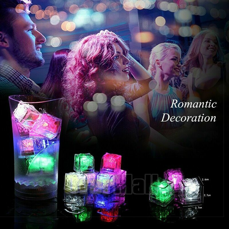 4-120x Light Up Ice Cube for Drinks Multi-Color LED Ice Cubes for Ice Cube Light