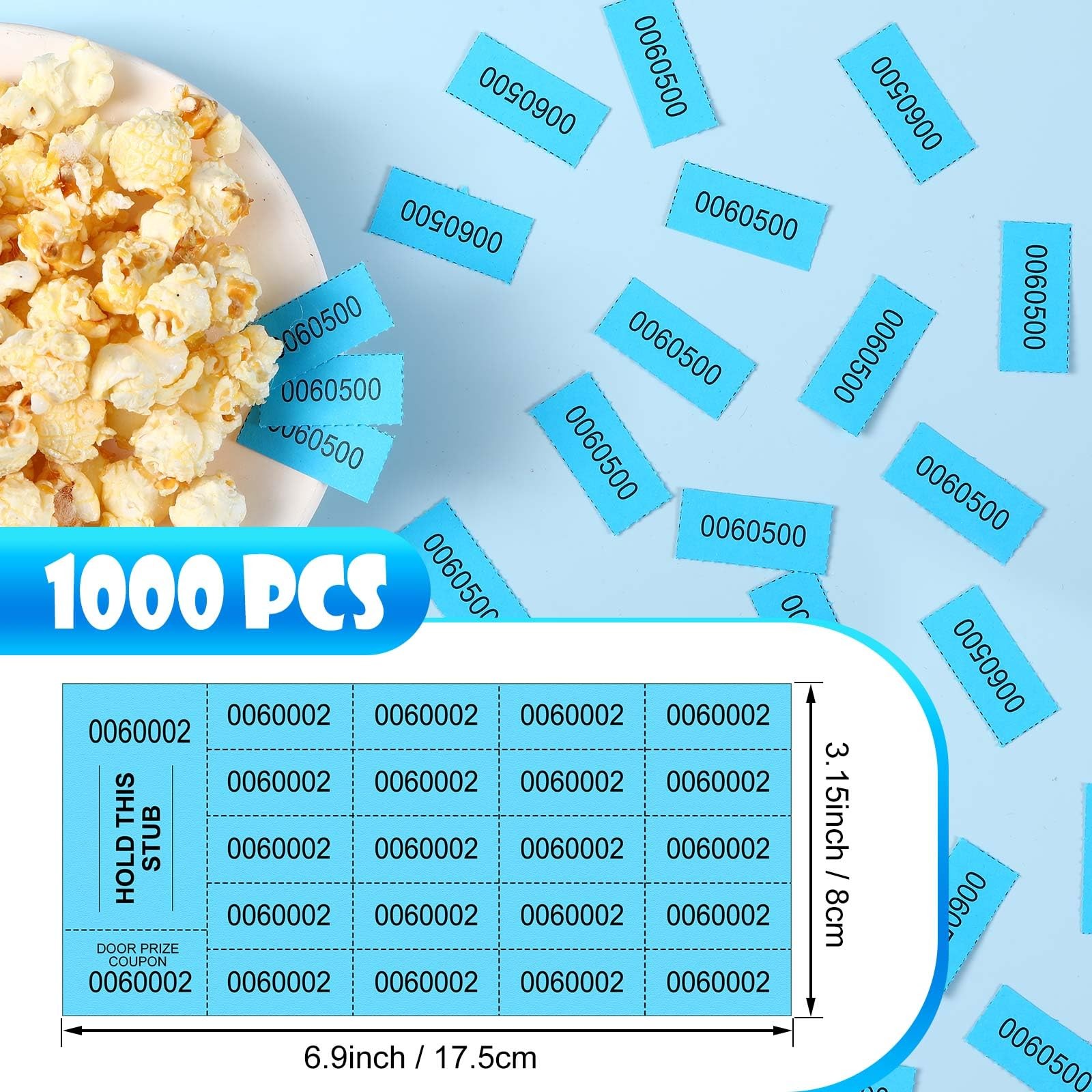 1000 Sheets 20 Bid Raffle Ticket Numbers Auction Tickets for Events & Church …