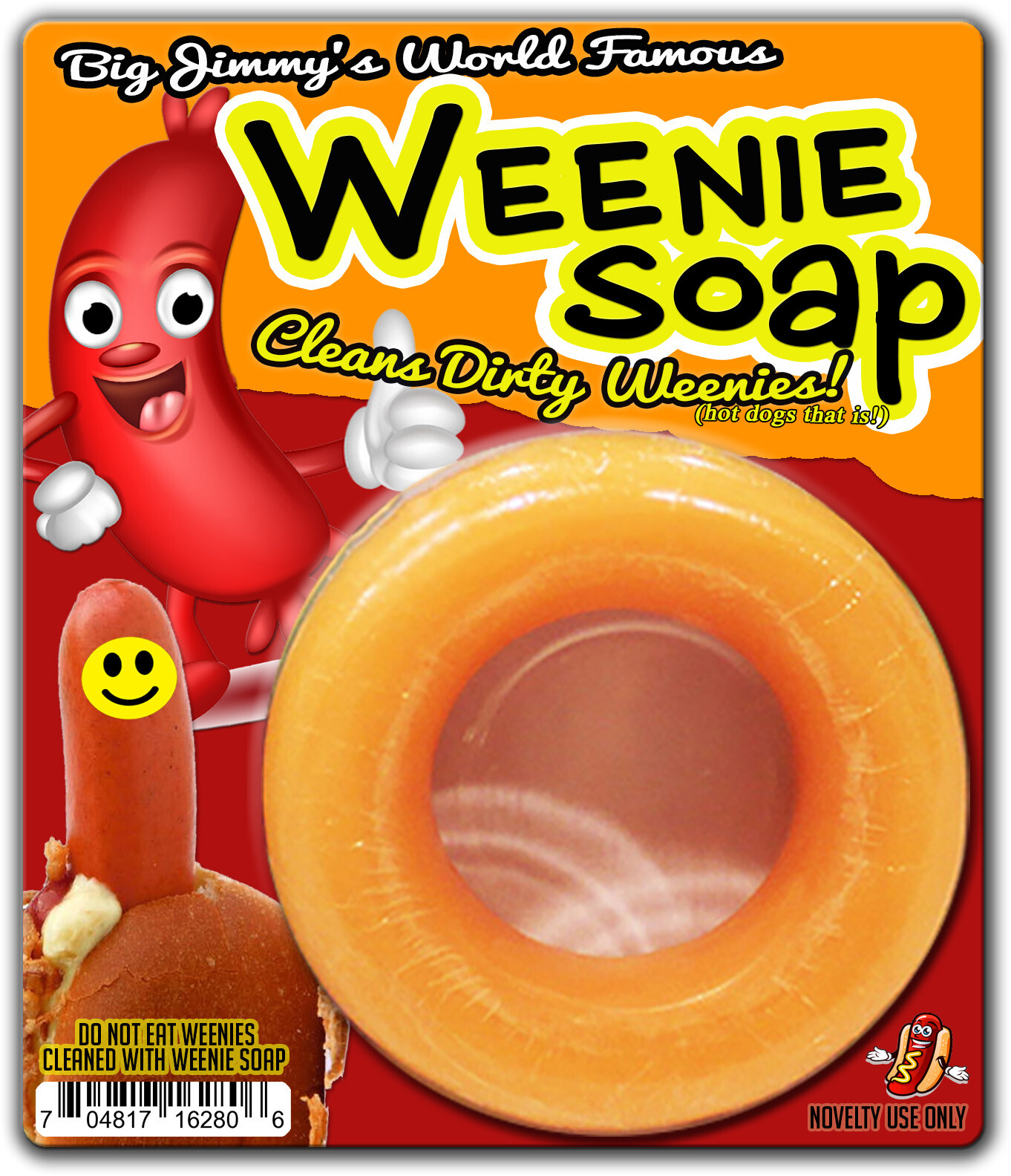 Weenie Soap – Cleans Dirty Wieners – Fun Novelty – Funny Men’s Gag Gift Joke