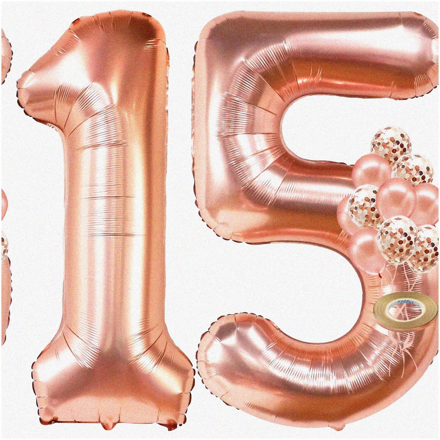 Rose Gold 15th Birthday Balloon Set