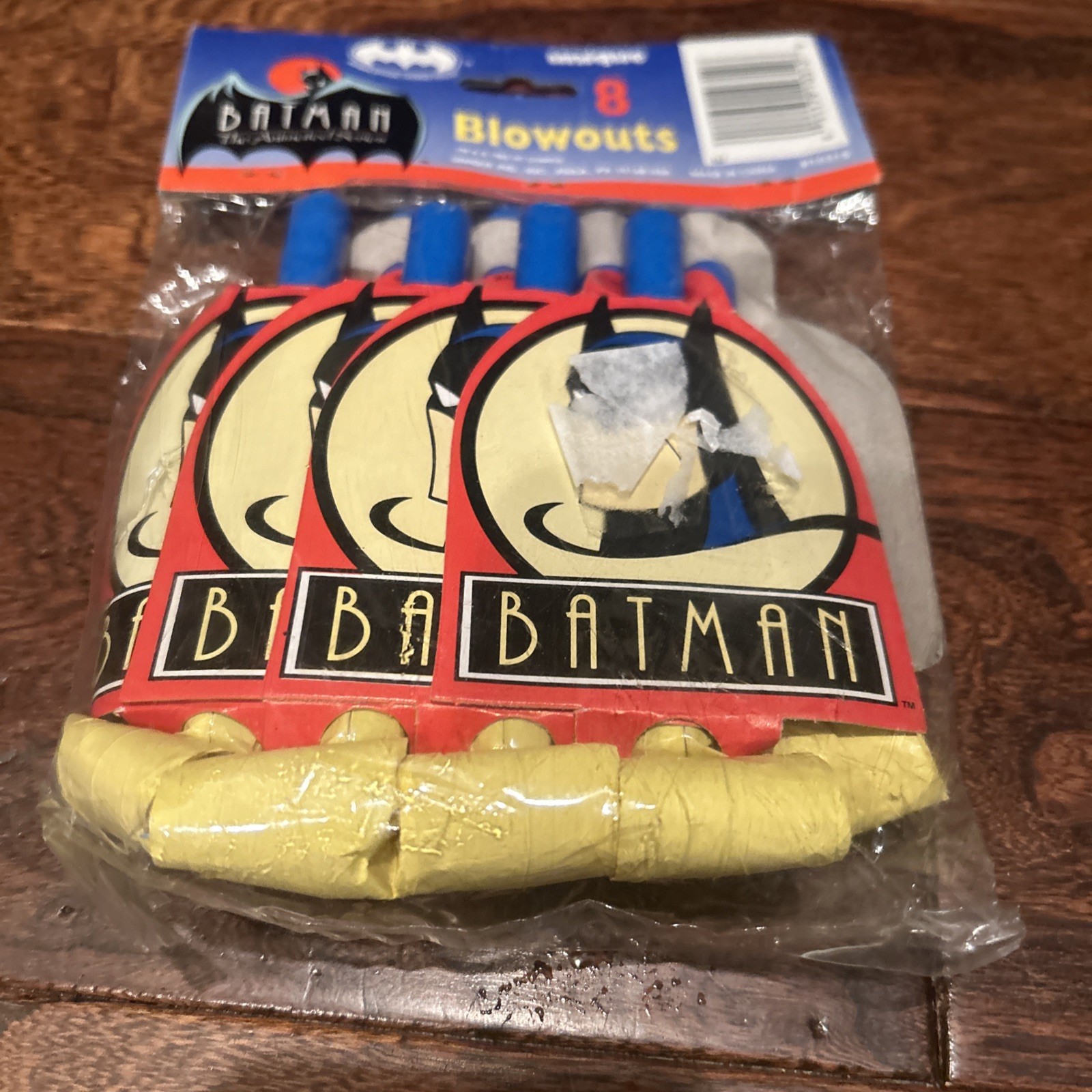 BatMan Birthday Party BLOWOUTS 8pcs Favors Marvel Superhero Vintage NOS