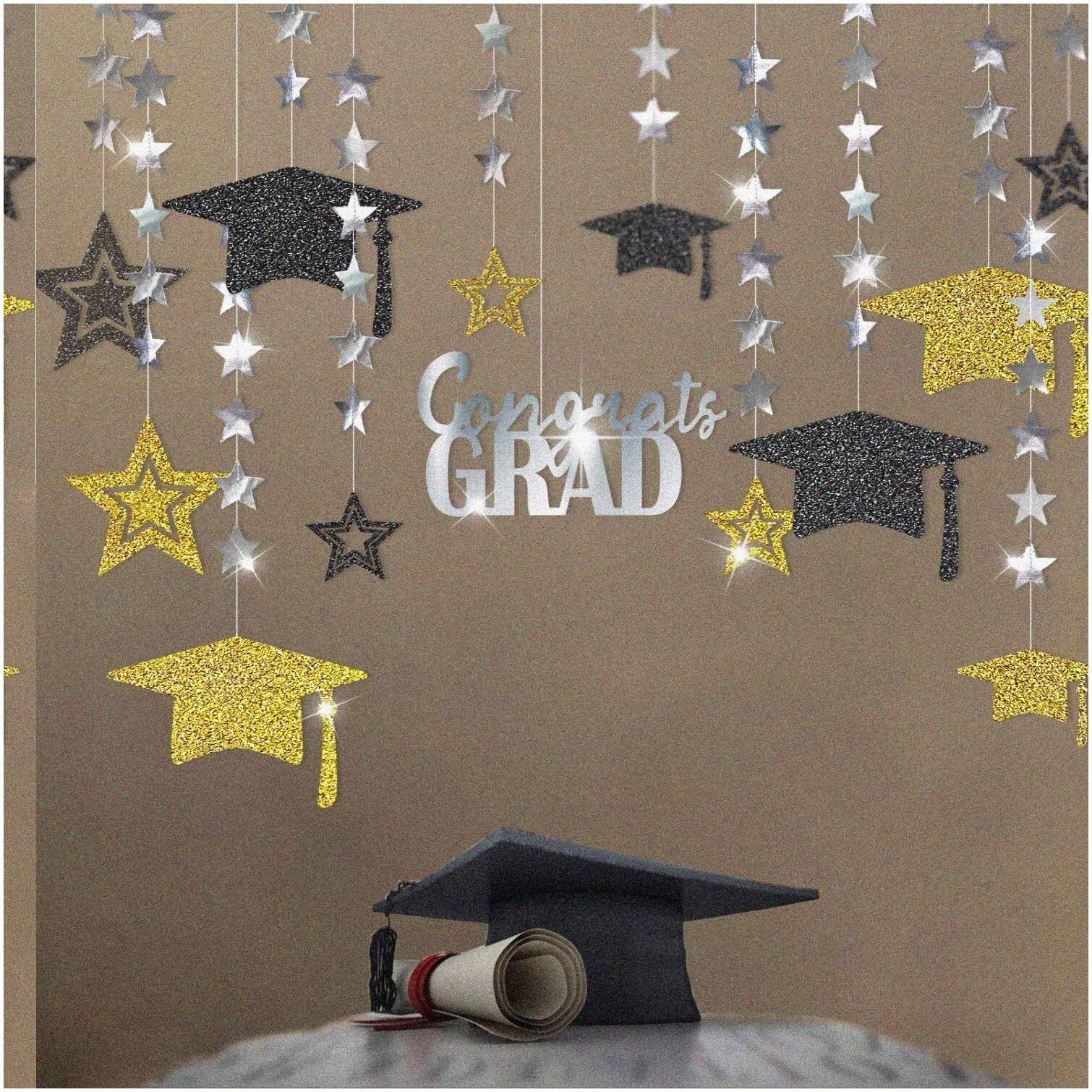 Starry Night Graduation Party Decorations Banner and Garland Set