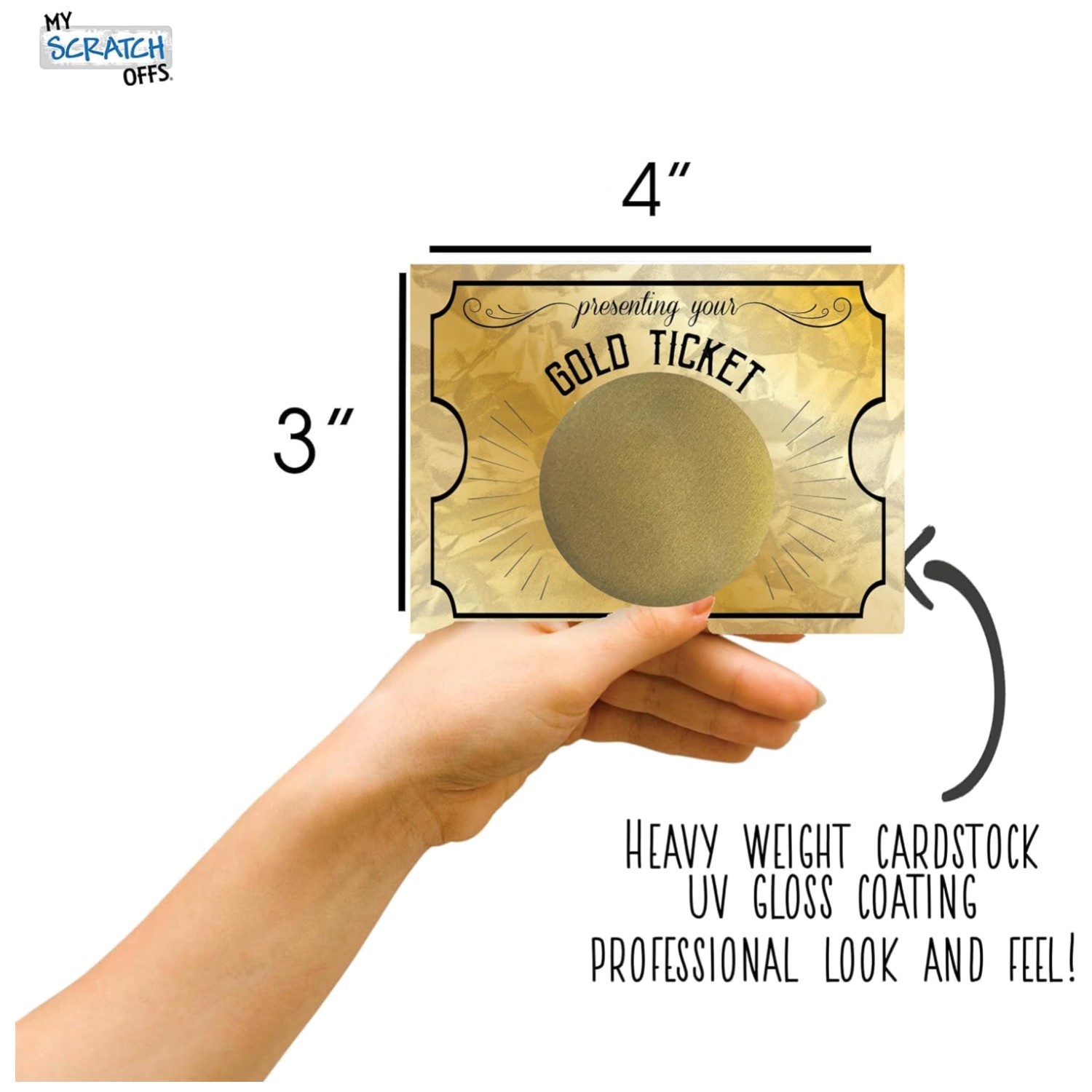 Gold Ticket Scratch Off Labels – 20 Pack Promotional Items