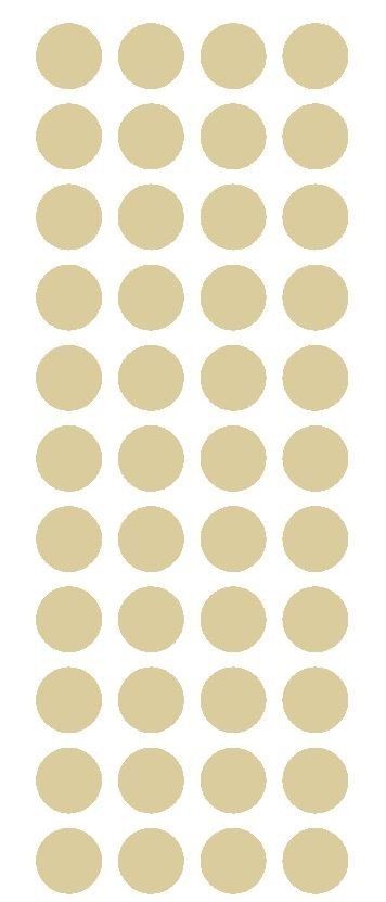 3/4″ Beige Tan Round Color Code Inventory Label Dot Stickers MADE IN USA
