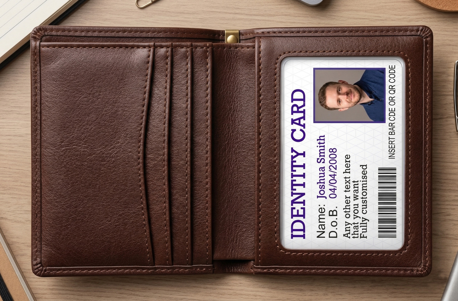 IDENTITY CARD Fully personalised PVC Custom Photo & Text – Fast turnaround