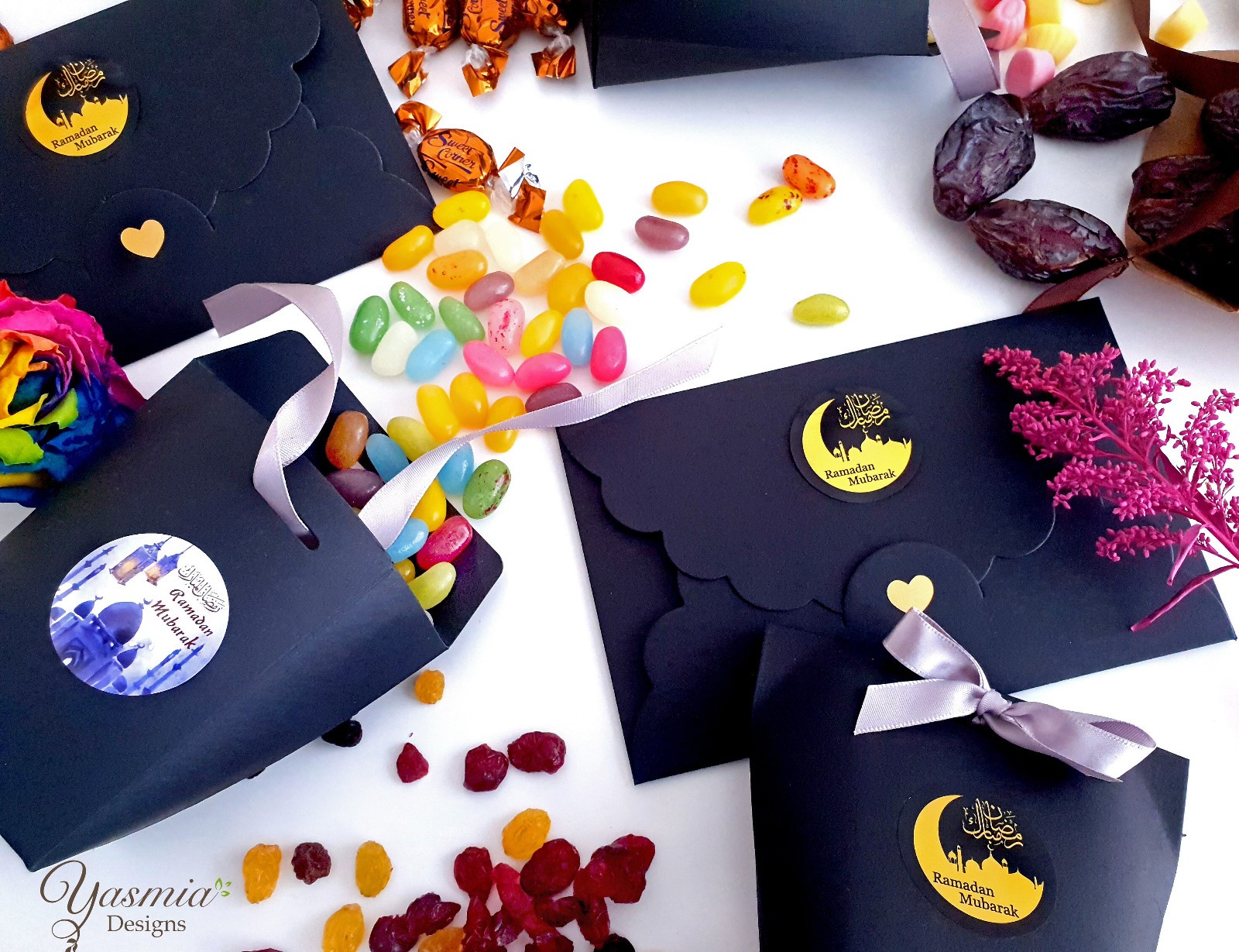 35 Eid Mubarak Stickers Decorations Cards DIY Cupcakes Picks Mixed Designs