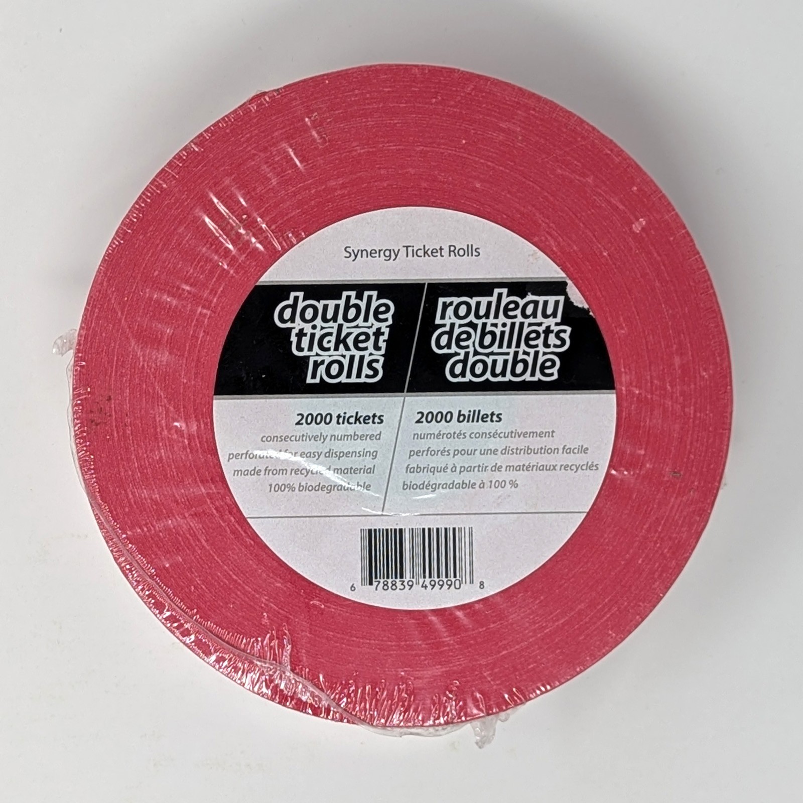 2000 Count Double Raffle / Double Stub Ticket Roll “Keep This Coupon” Sealed
