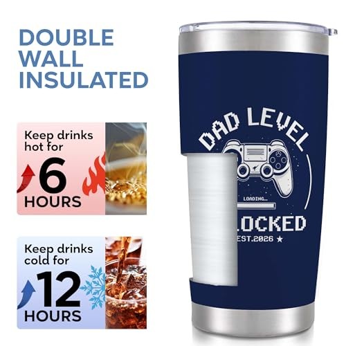 Promoted to Tumbler 20oz – New Dad Gifts for First Time Daddy, Dad 2026