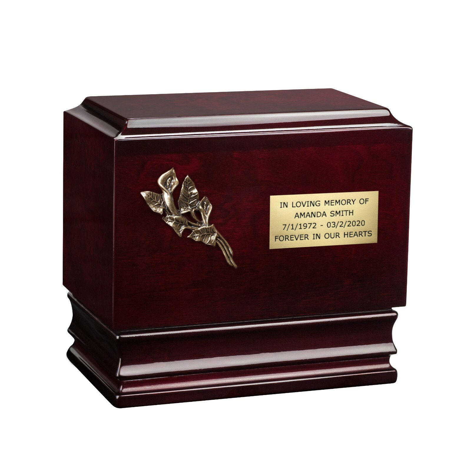 Italian Wooden Cremation Ashes Urn for Adult Unique Memorial Personalised URN