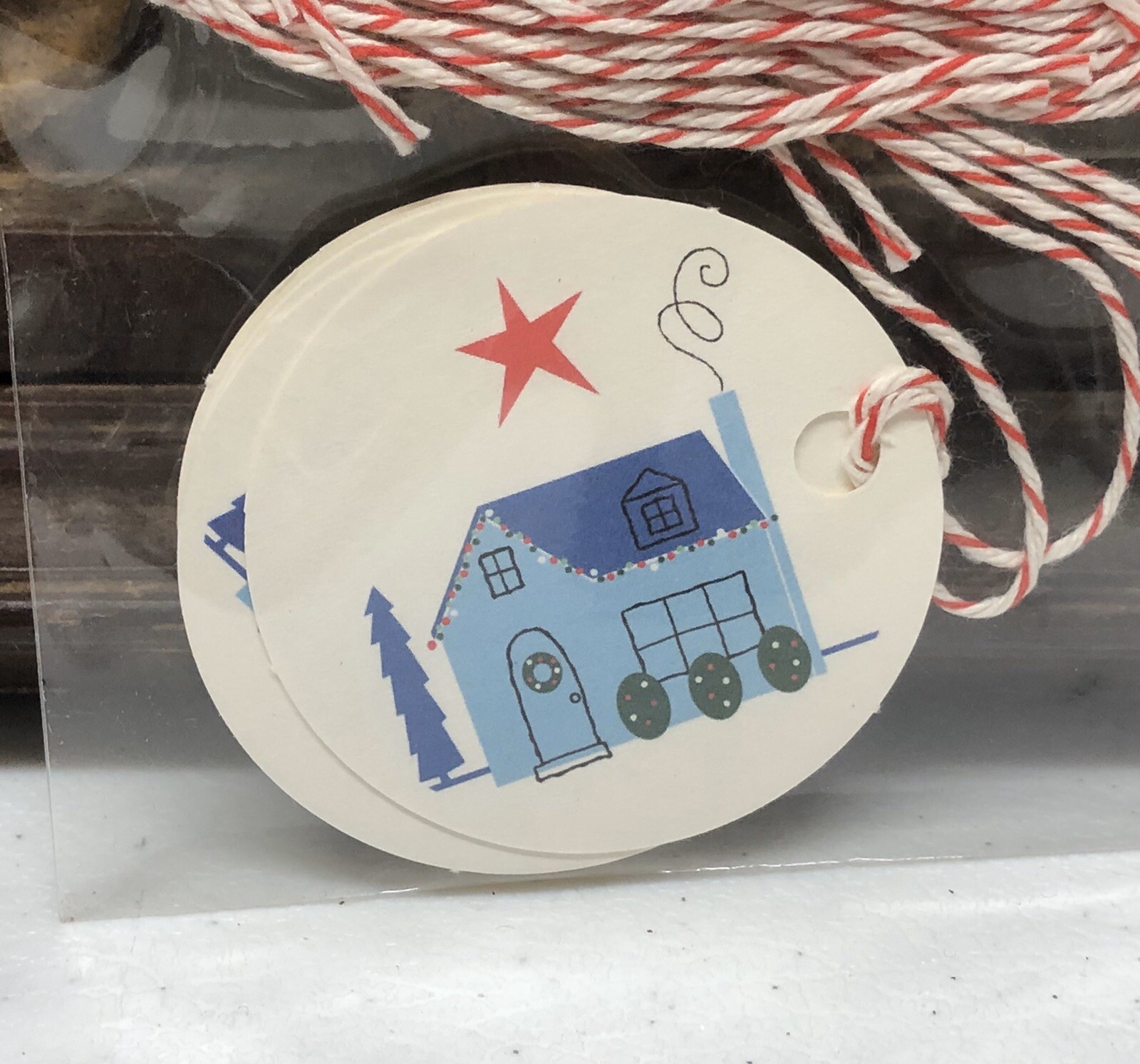 Lot of 5 Packs of 10 Holiday Gift Tags w/ Xmas Home by Running Rhino 50 Total