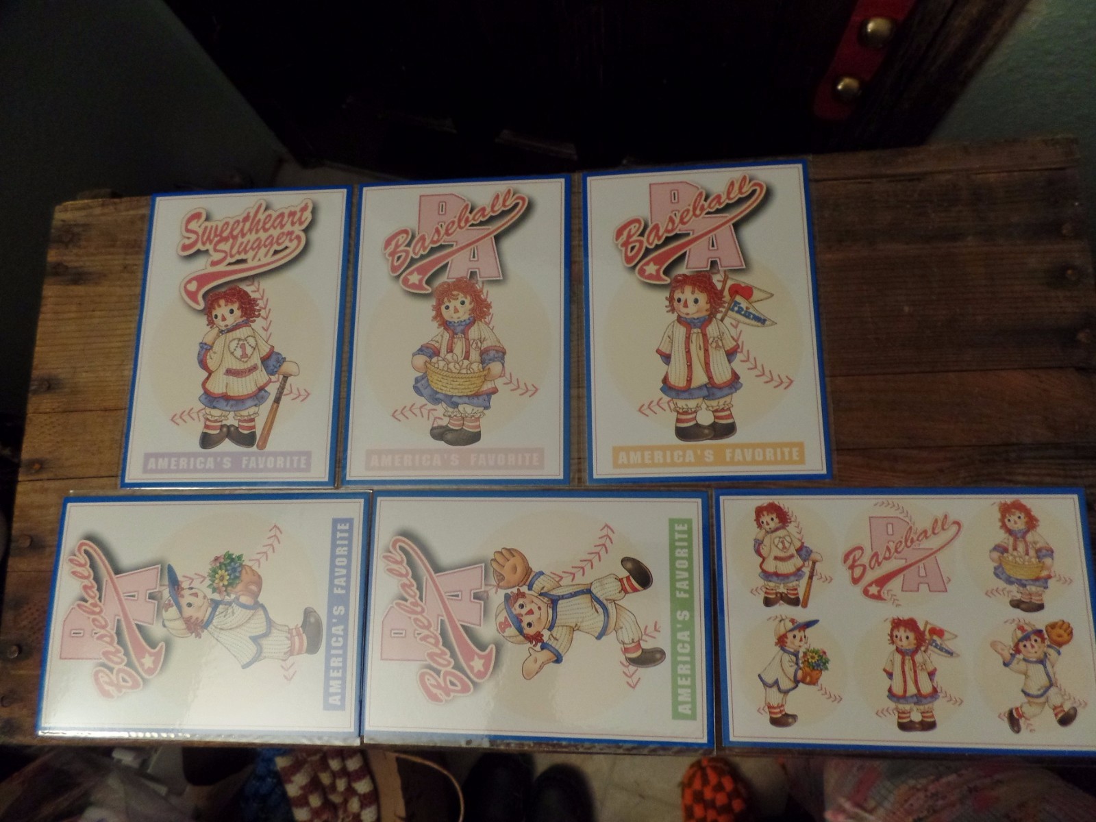 Raggedy Ann & Andy Postcards w protector Sleeve from Japan Baseball set (AX60)