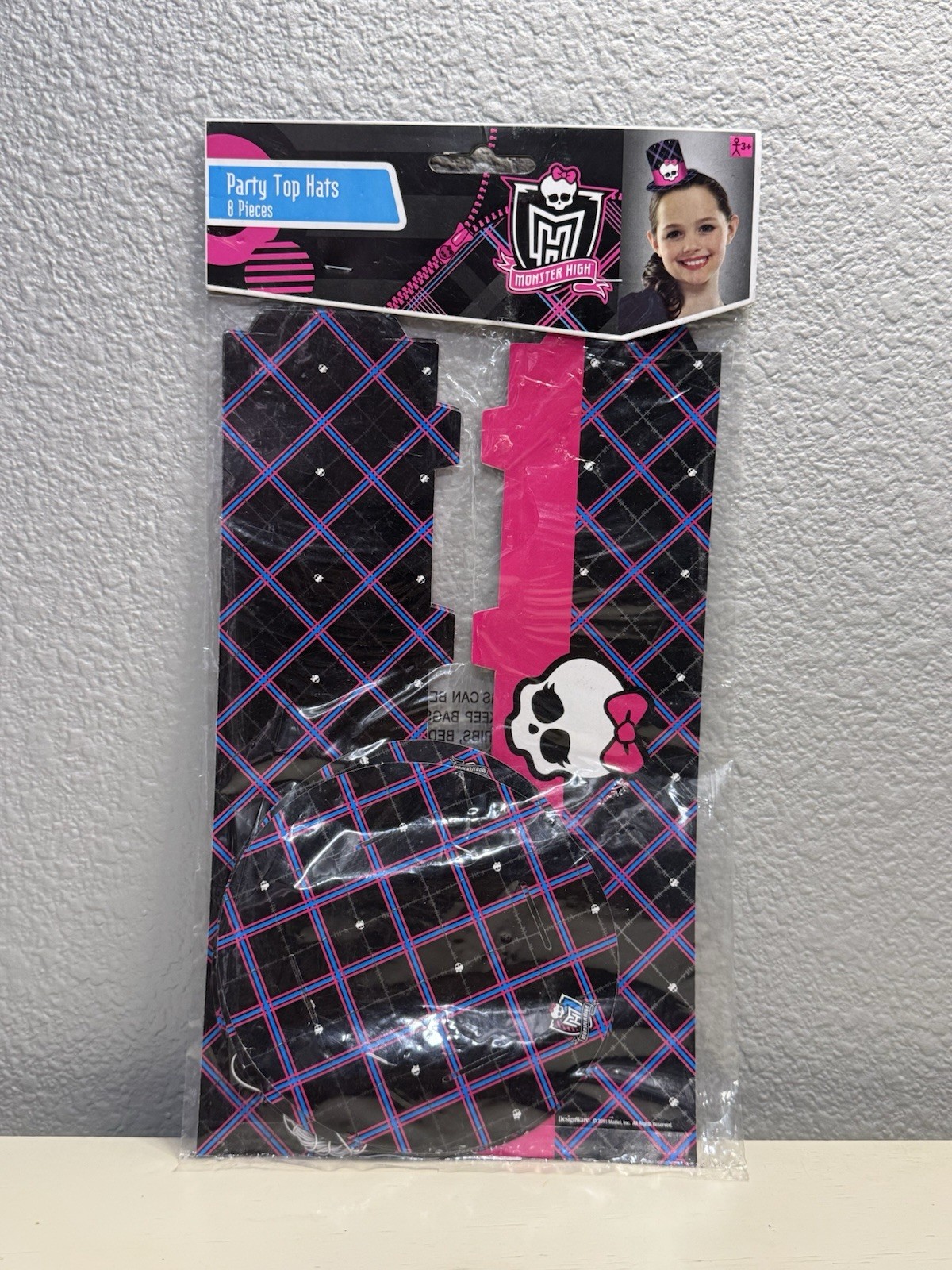 MONSTER HIGH Birthday Party Set Of 3; TOP HATS, Invitations And Napkins New