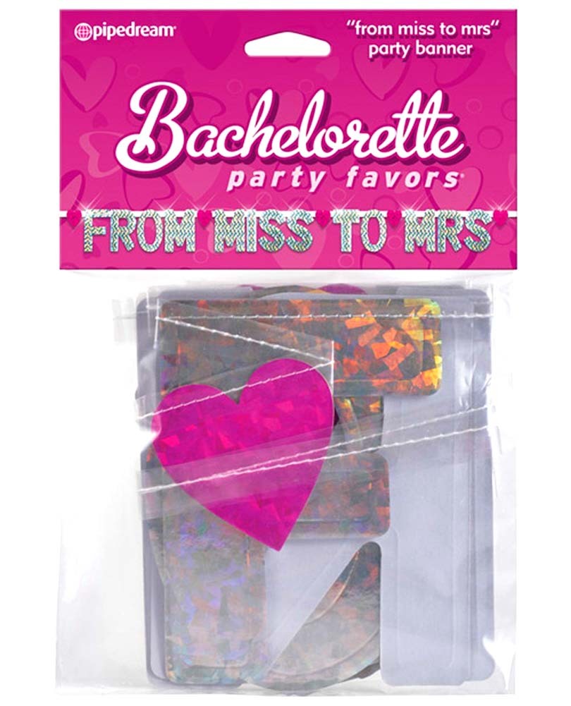 Bachelorette Party Banner “From Miss to Mrs” Bachelorette Decoration