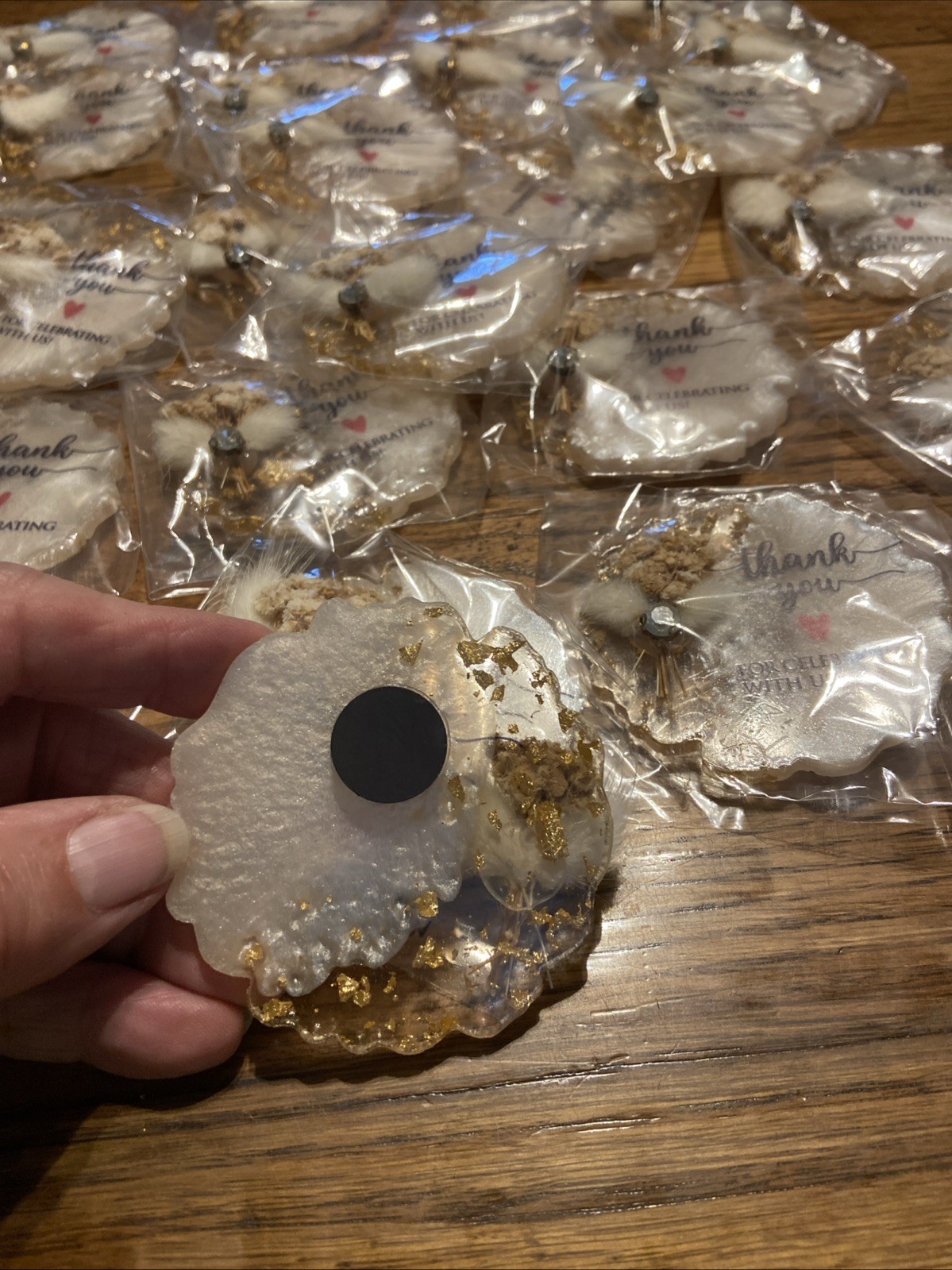 20 Wedding Favors for Guests Thank You Resin Magnets, Party Souvenir Gifts