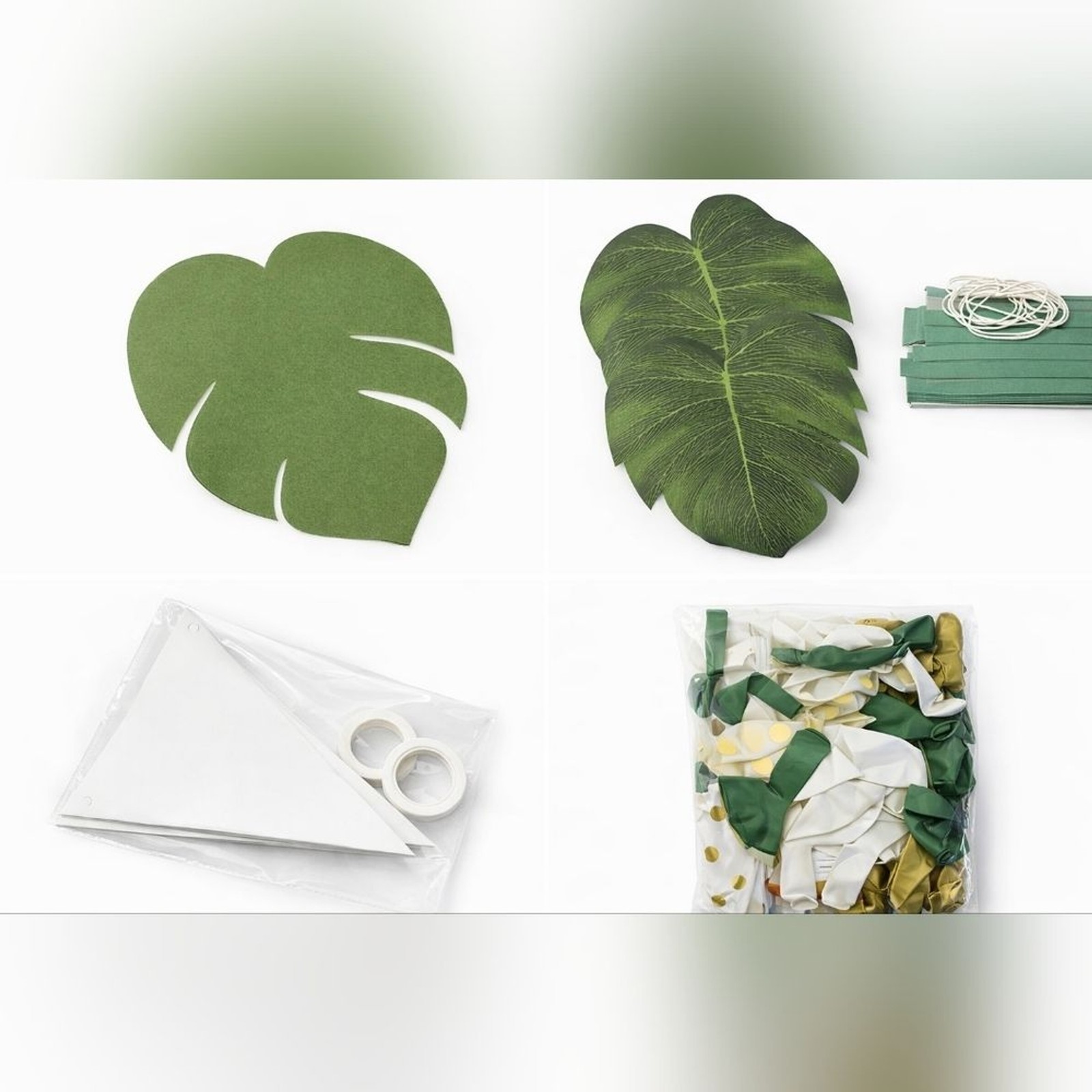 Gold and Green Party Decoration Set Birthday