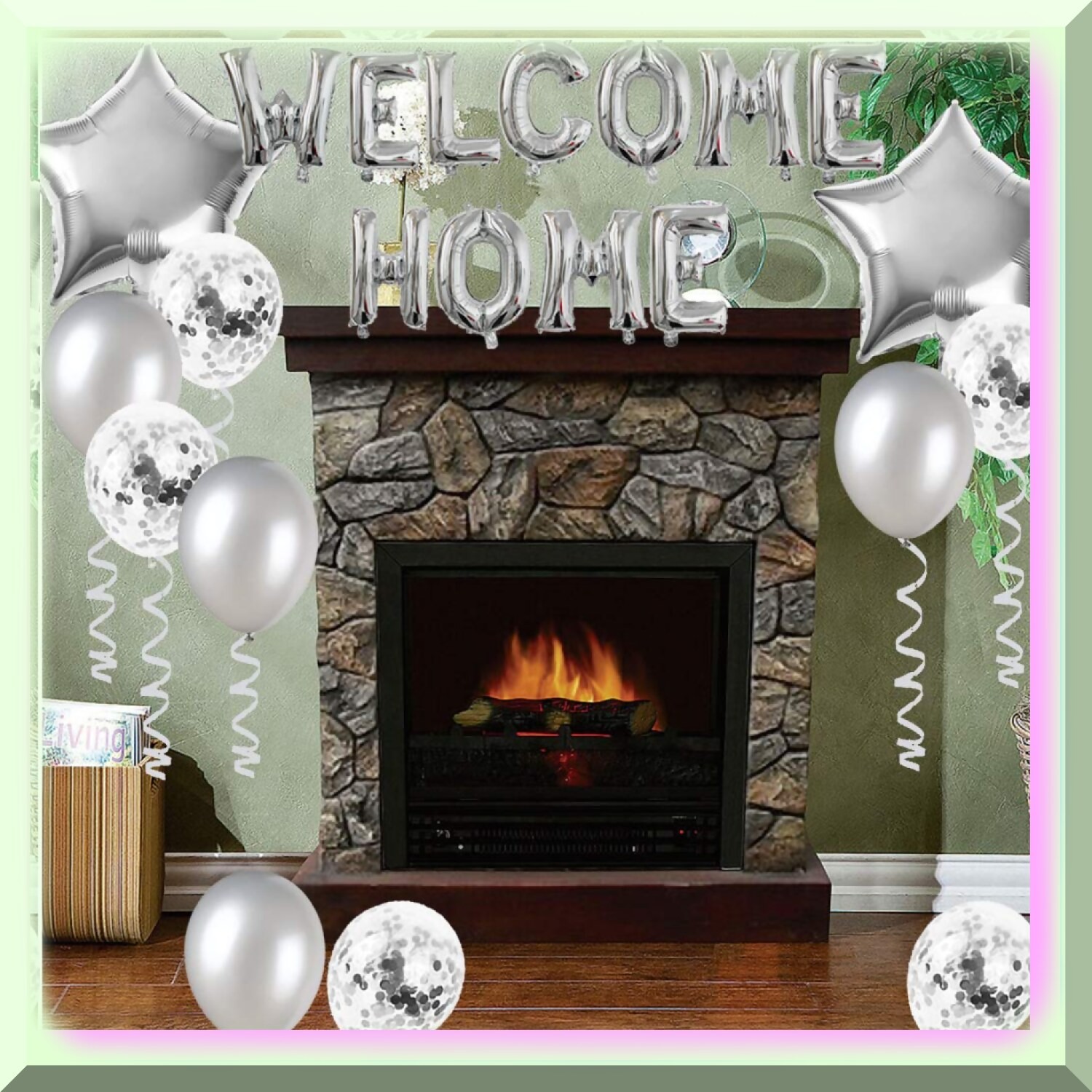 Silver Letter F and Star Balloons for Homecoming Celebration