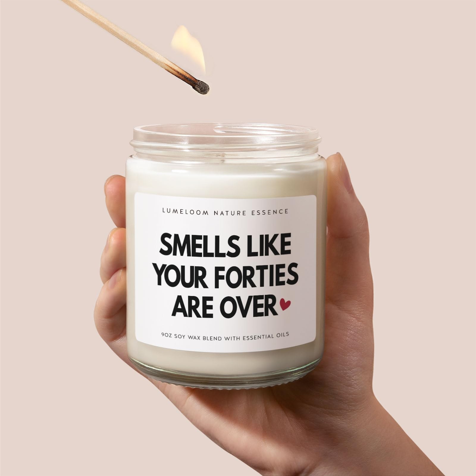 LUMELOOM Funny 50th Birthday Gifts for Her, Women, 9oz Lavender Scented Soy W…
