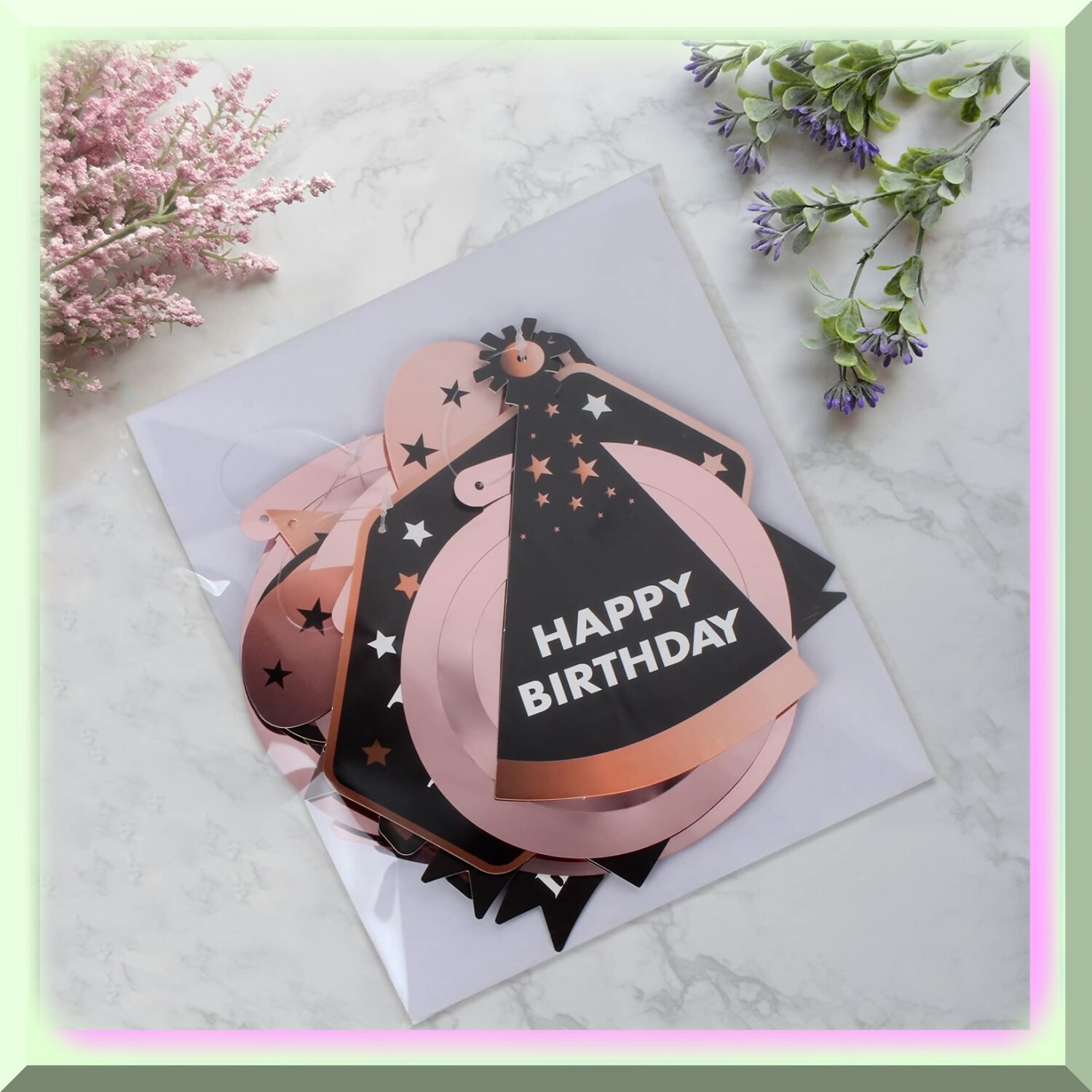 Golden Jubilee Rose Gold Swirl Decorations