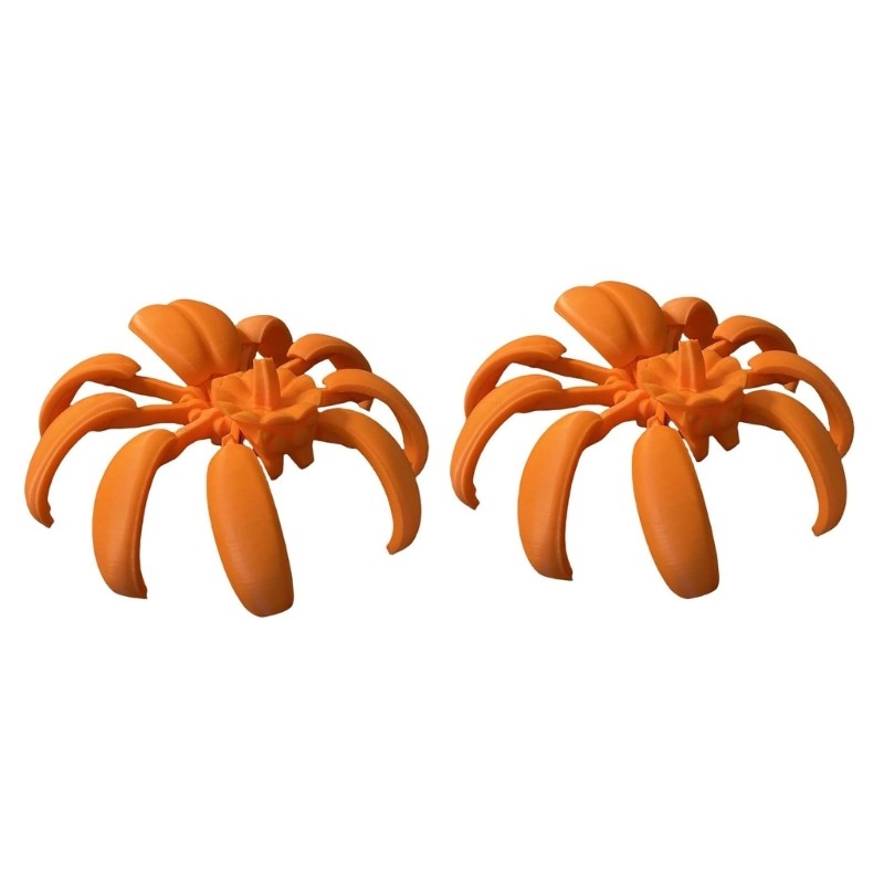Plastic Halloween Pumpkin Spiders Ornament For Party Outdoor Indoor Decoration