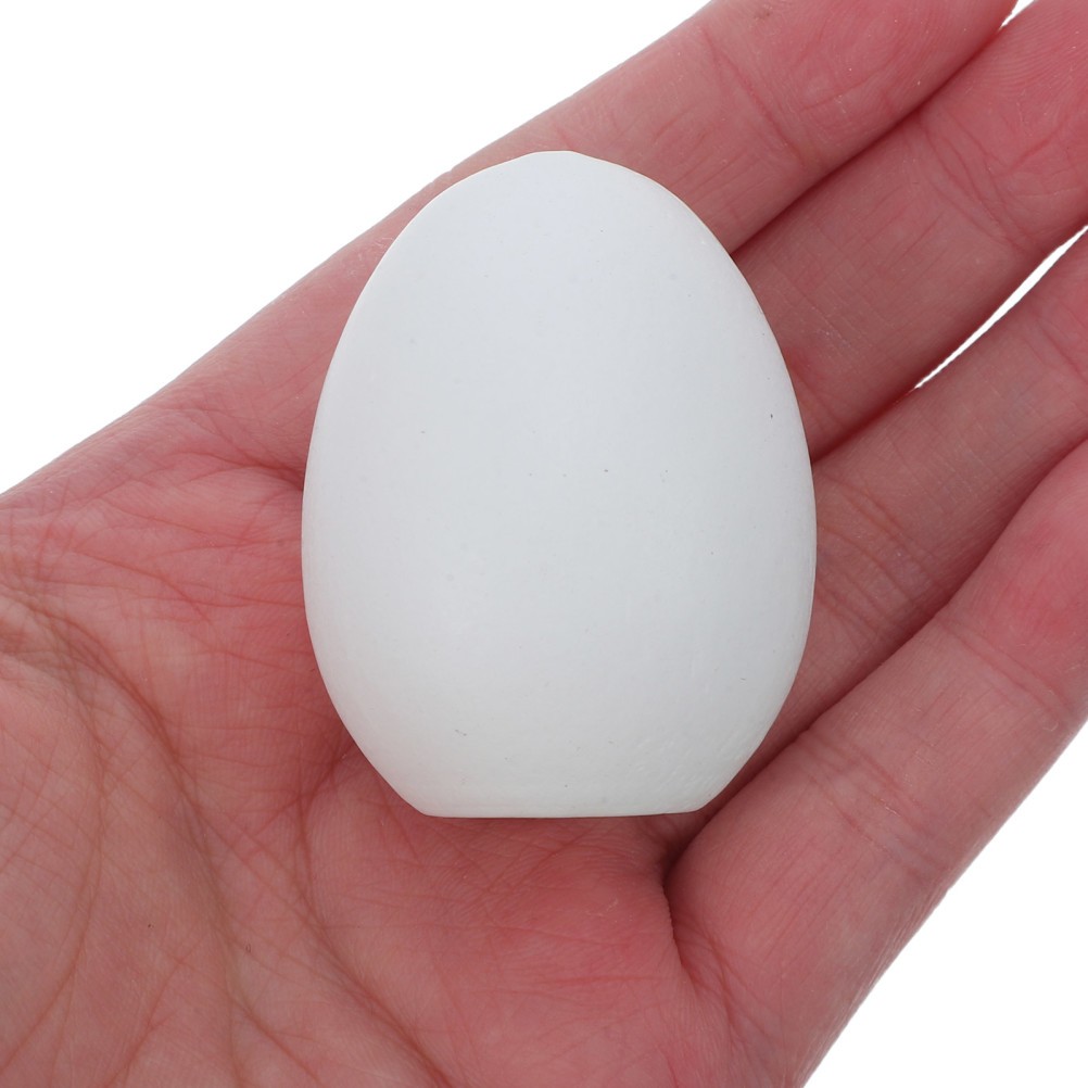 8Pcs Sturdy White Wooden Easter Eggs for Crafting DIY Faux Decorations Set