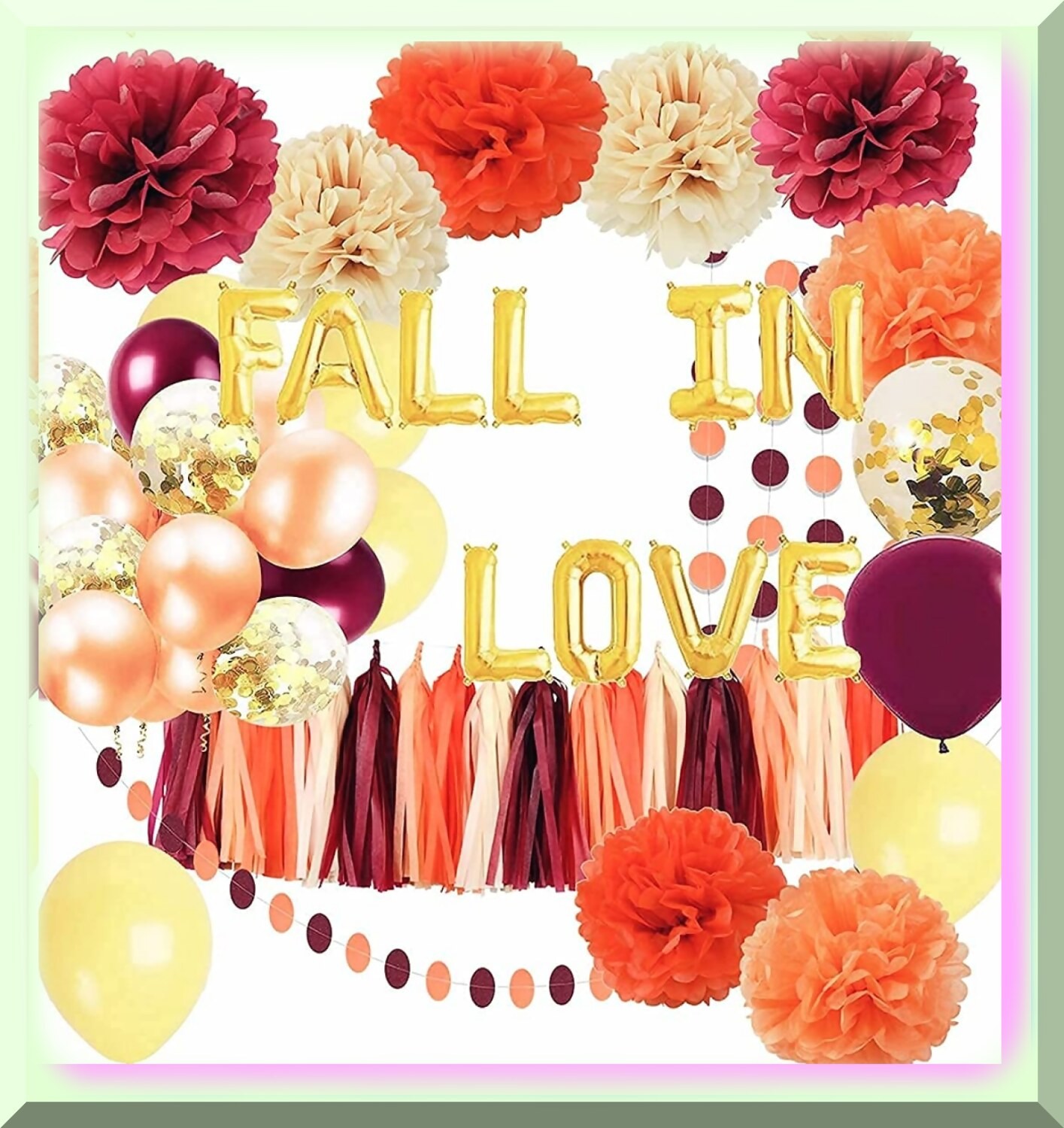 Autumn Fall Decor Burgundy Orange for Events
