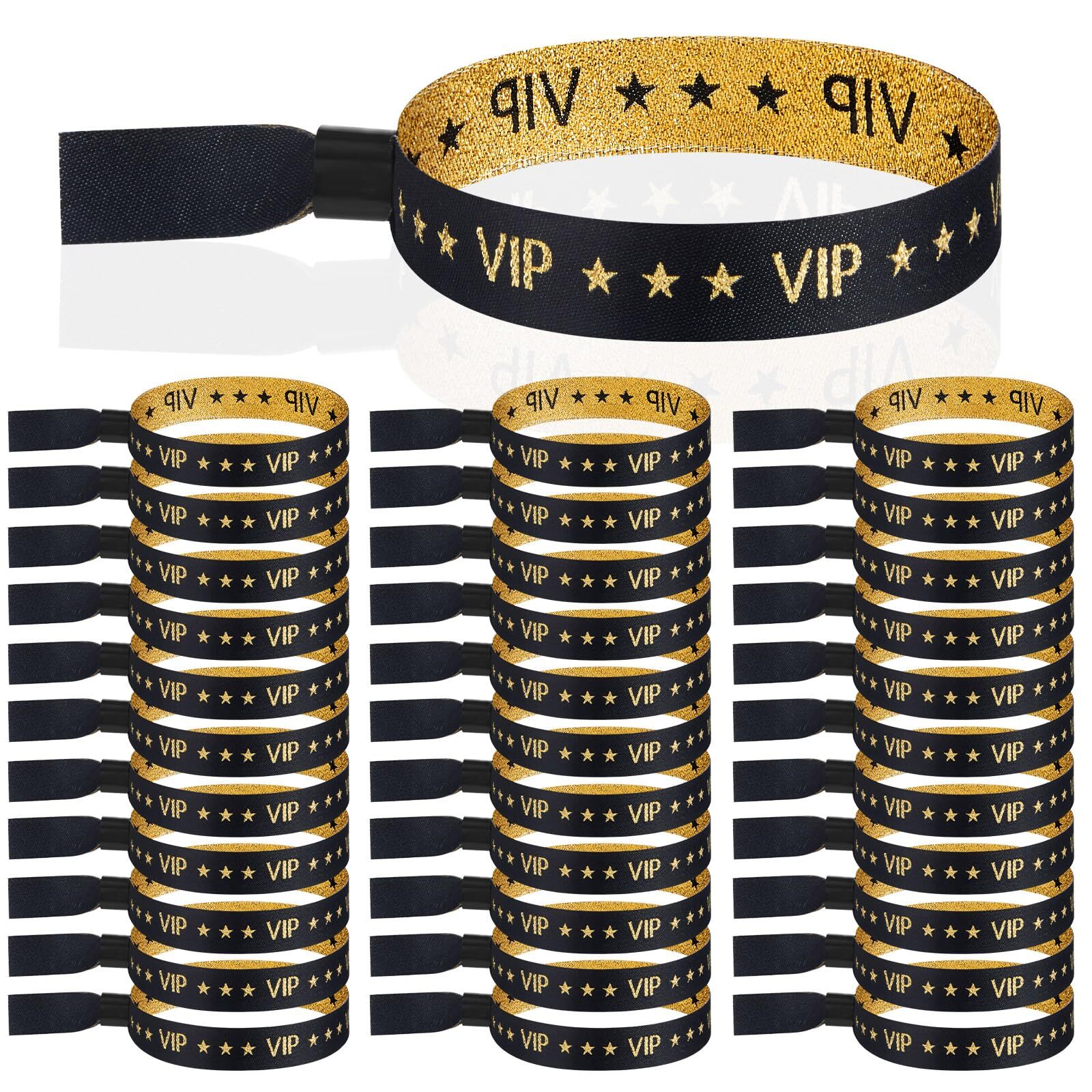 100 Pcs VIP Wristbands Cloth for Events Wedding Concert Fair Party