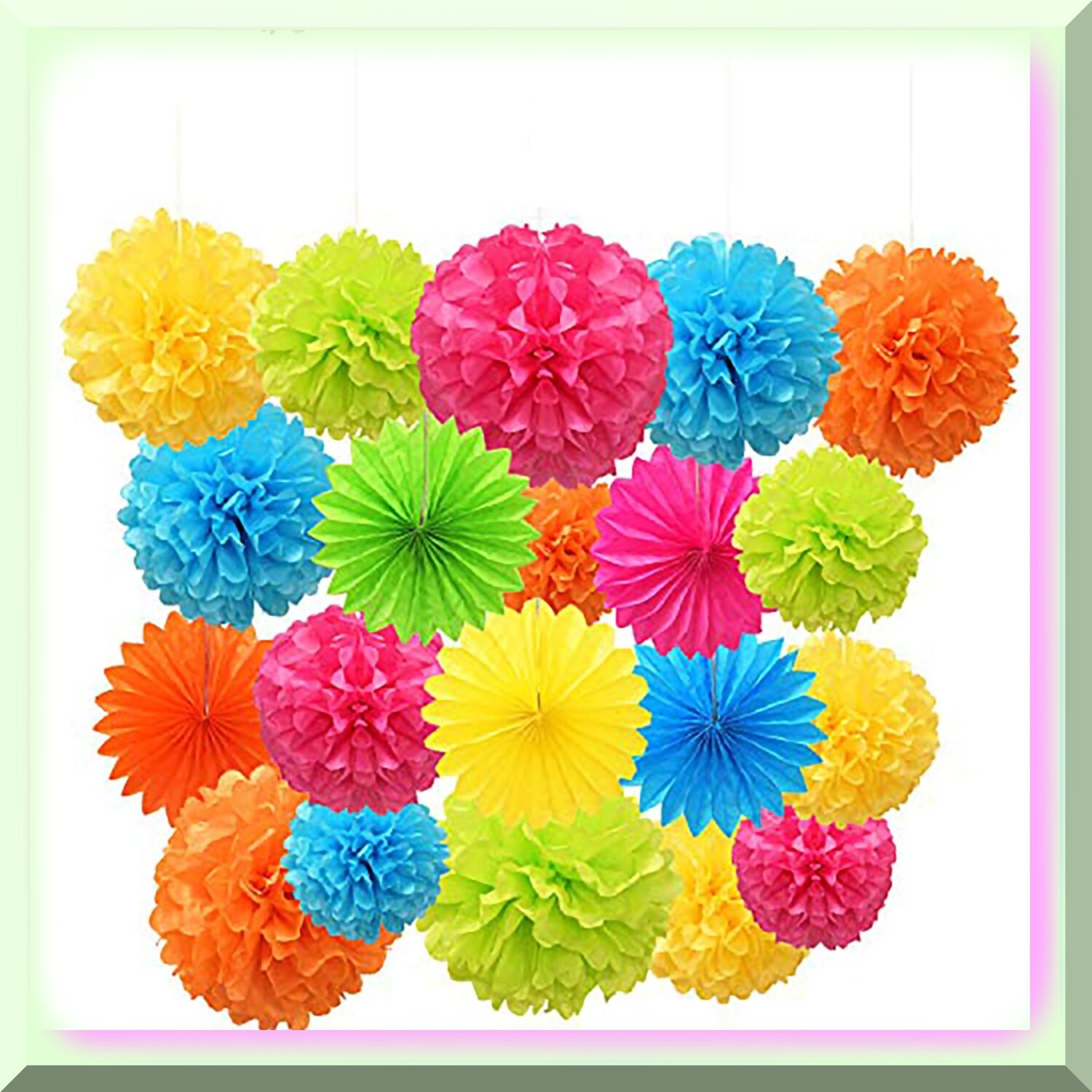 Colorful Paper Decorations for Celebrations