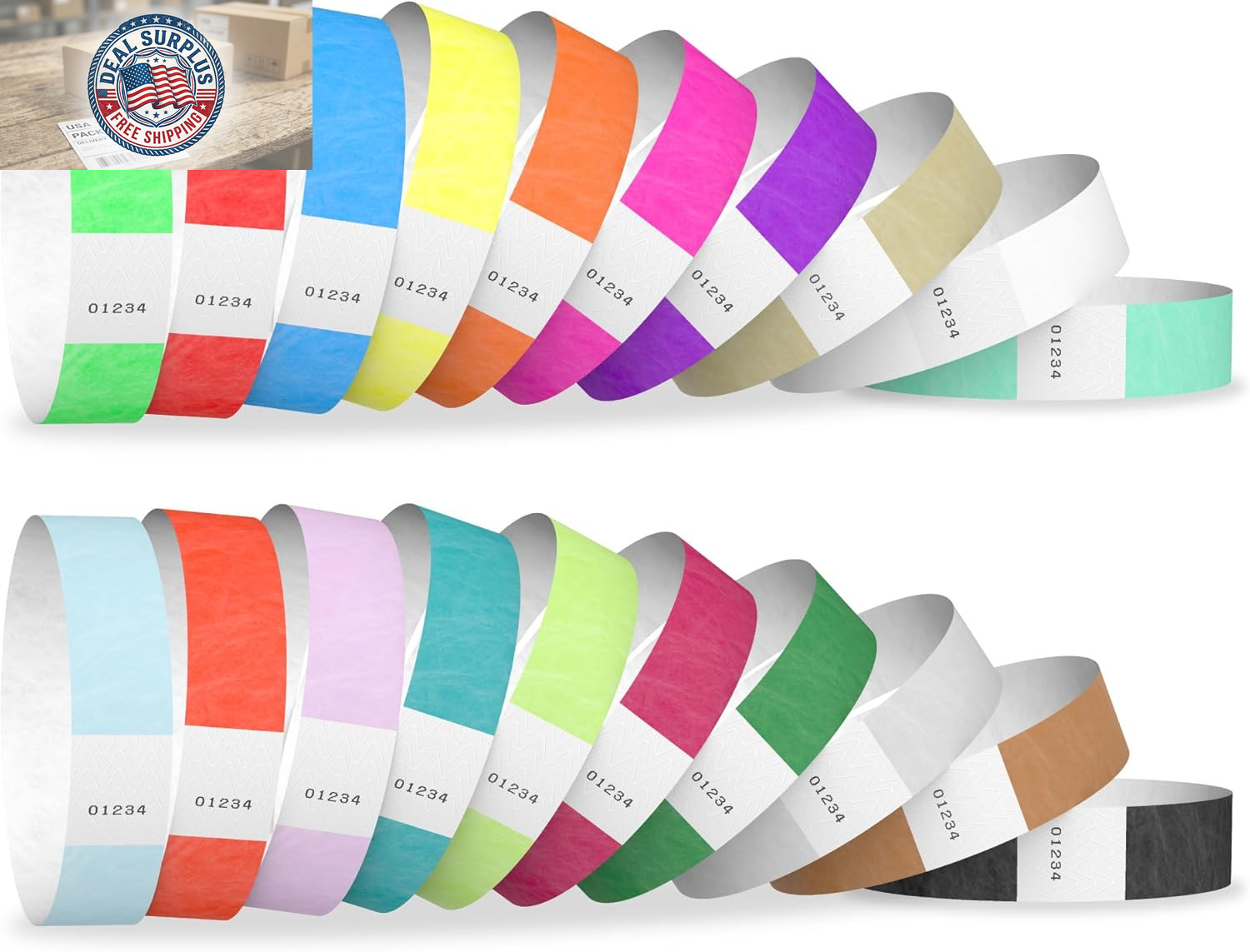 200 Tyvek Wristbands for Events, 20-Color Variety Pack – Tamper-Proof Design Pr