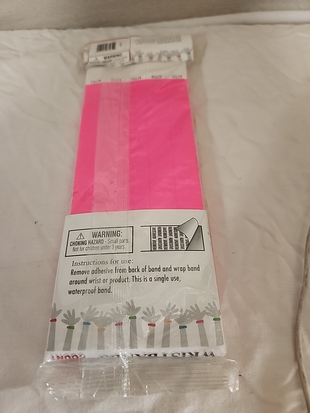 New Wristbands Neon Pink Numbered Admission Party Clubs Event Bar 250 Pc